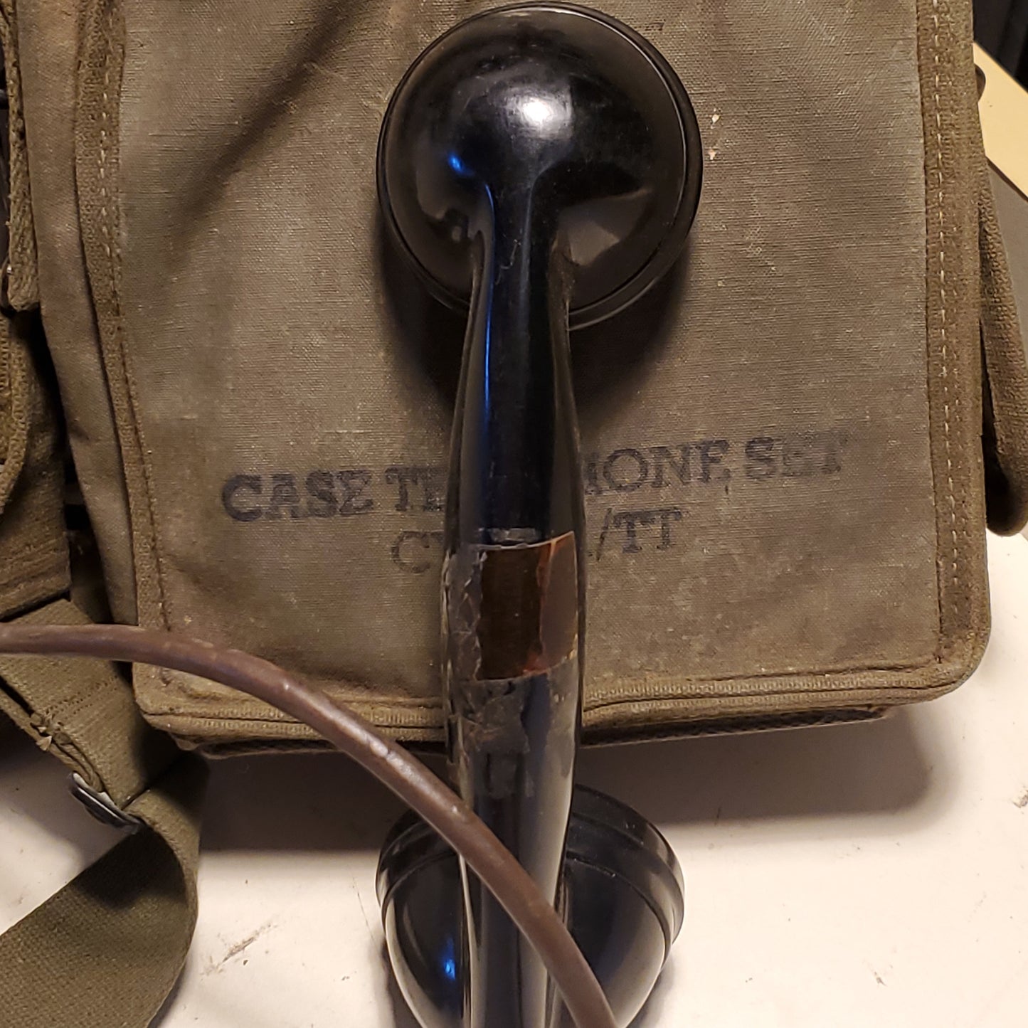 Vietnam Era Telephone Set TS-9-AJ w/ Case CY-1181/TT Vintage (16S (ab07-r)