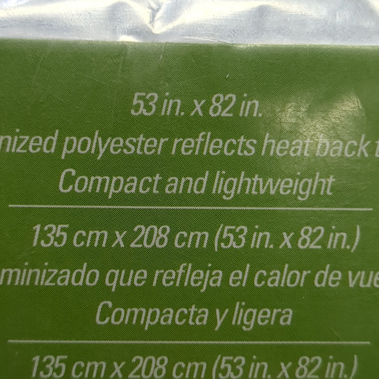 NOS Coleman Emergency Blanket (06cc- ca9-AUG76)