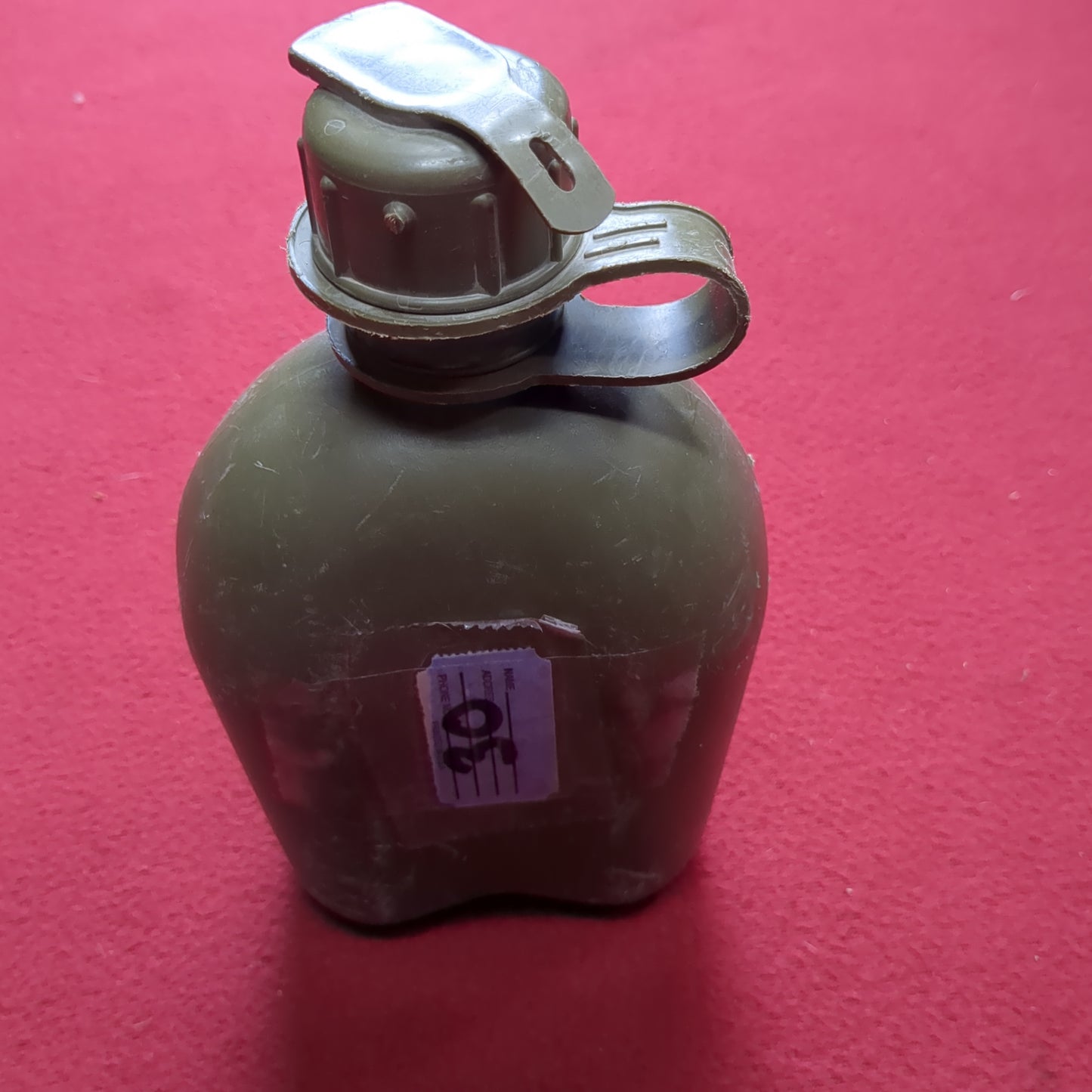 US Army 1980 1qt. Canteen Olive Drab Vintage Zarn (aa16-30)