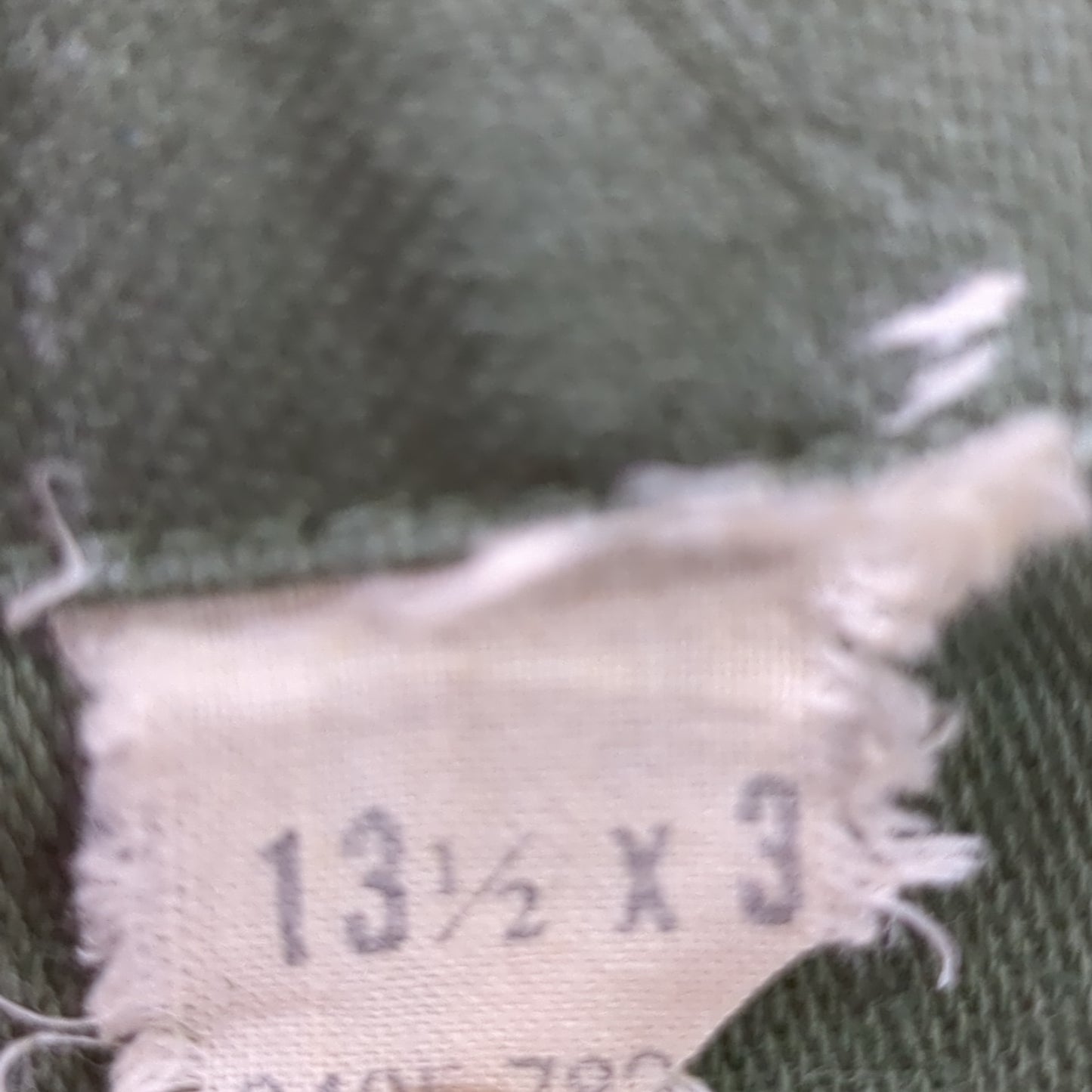 Vintage '57 US Army Cotton 13 1/2 x 33 Long-sleeve OG -107 Shirt (aa14-11)