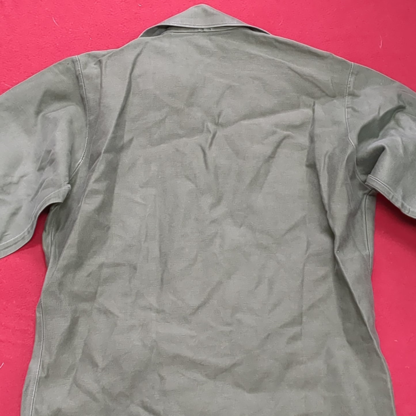 Vintage '57 US Army Cotton 13 1/2 x 33 Long-sleeve OG -107 Shirt (aa14-11)
