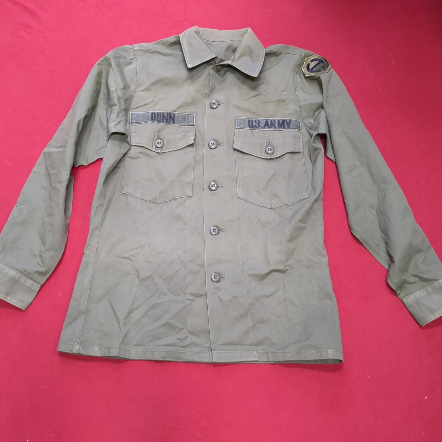 Vintage '78 unknown Cot/Poly OG-507 Utility Shirt Jacket (aa13-145)