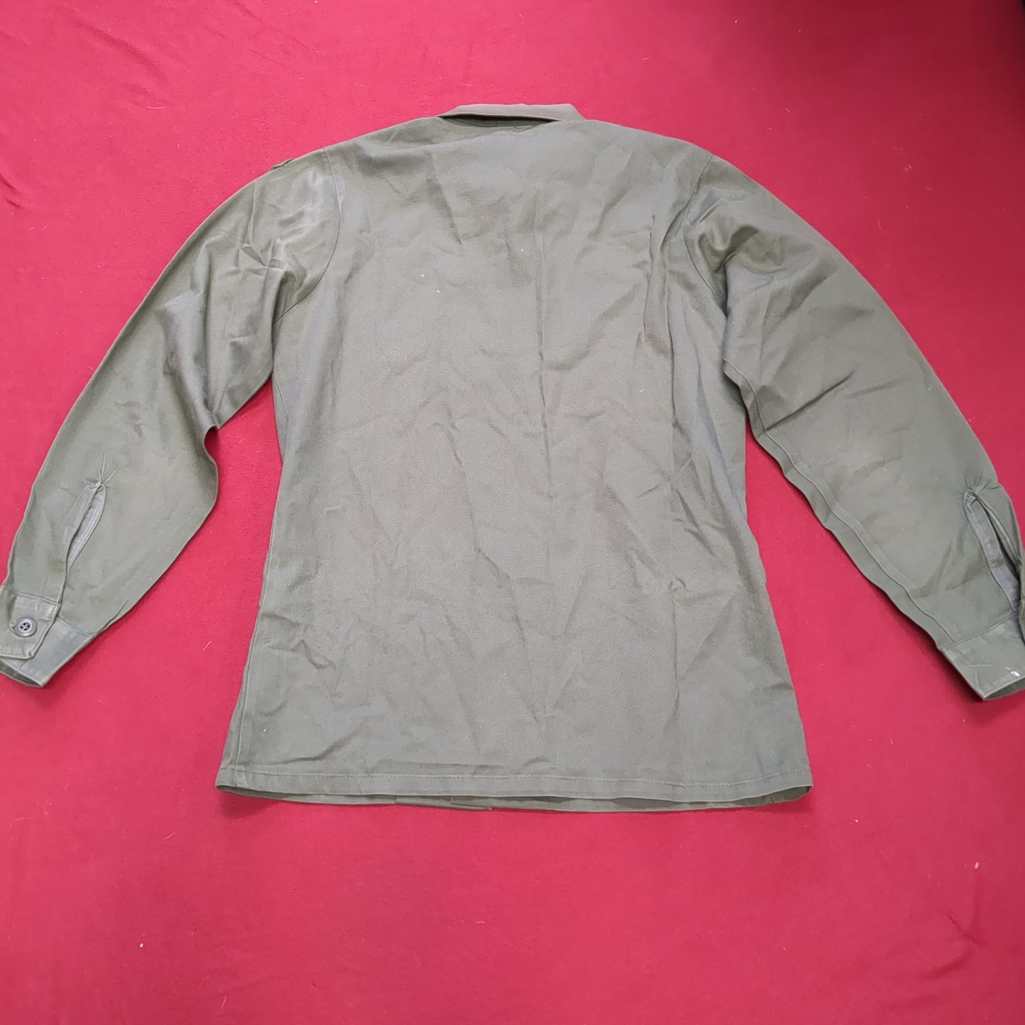 Vintage '78 unknown Cot/Poly OG-507 Utility Shirt Jacket (aa13-145)