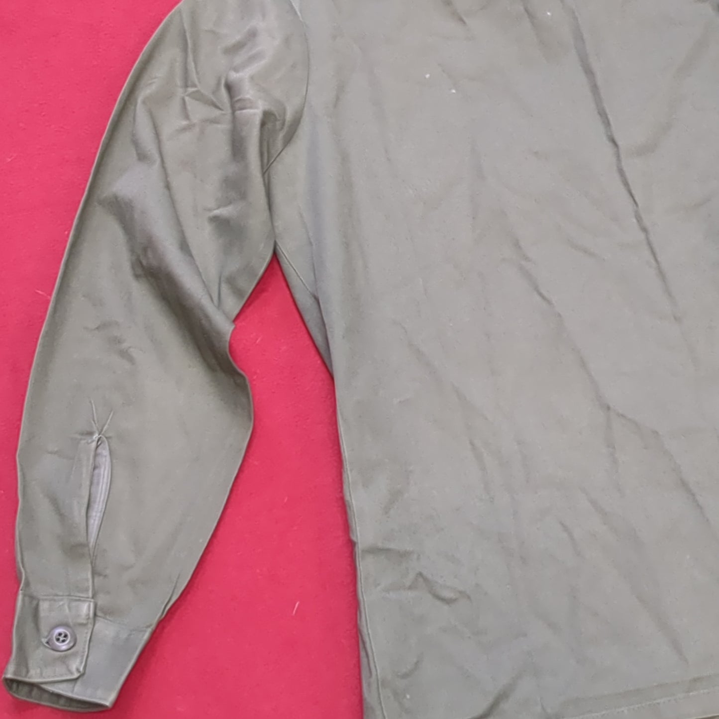 Vintage '78 unknown Cot/Poly OG-507 Utility Shirt Jacket (aa13-145)