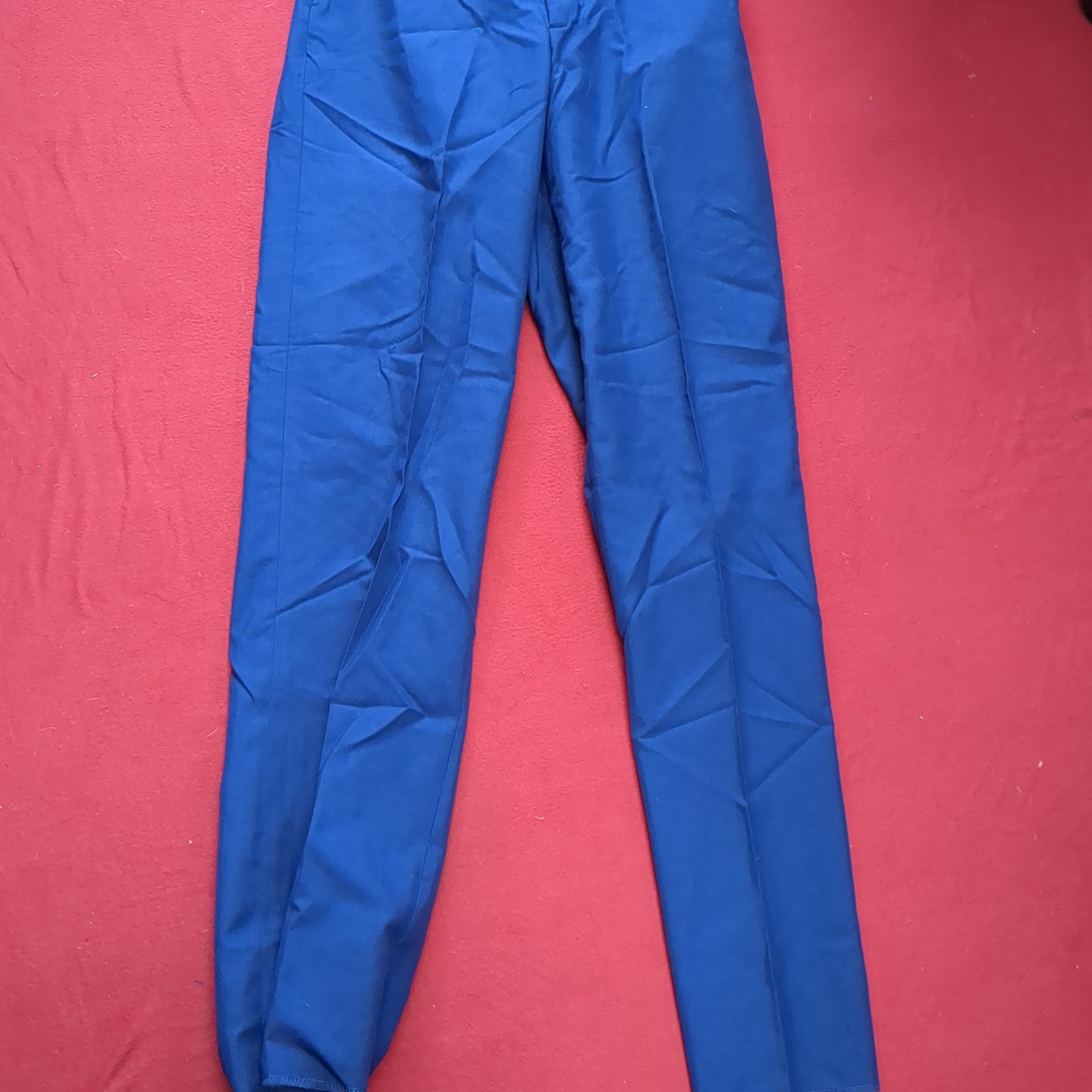 US Army ASU 32 Regular Enlisted Unhemmed Unstriped Pants Trouser Dress Blue (aa08-189)