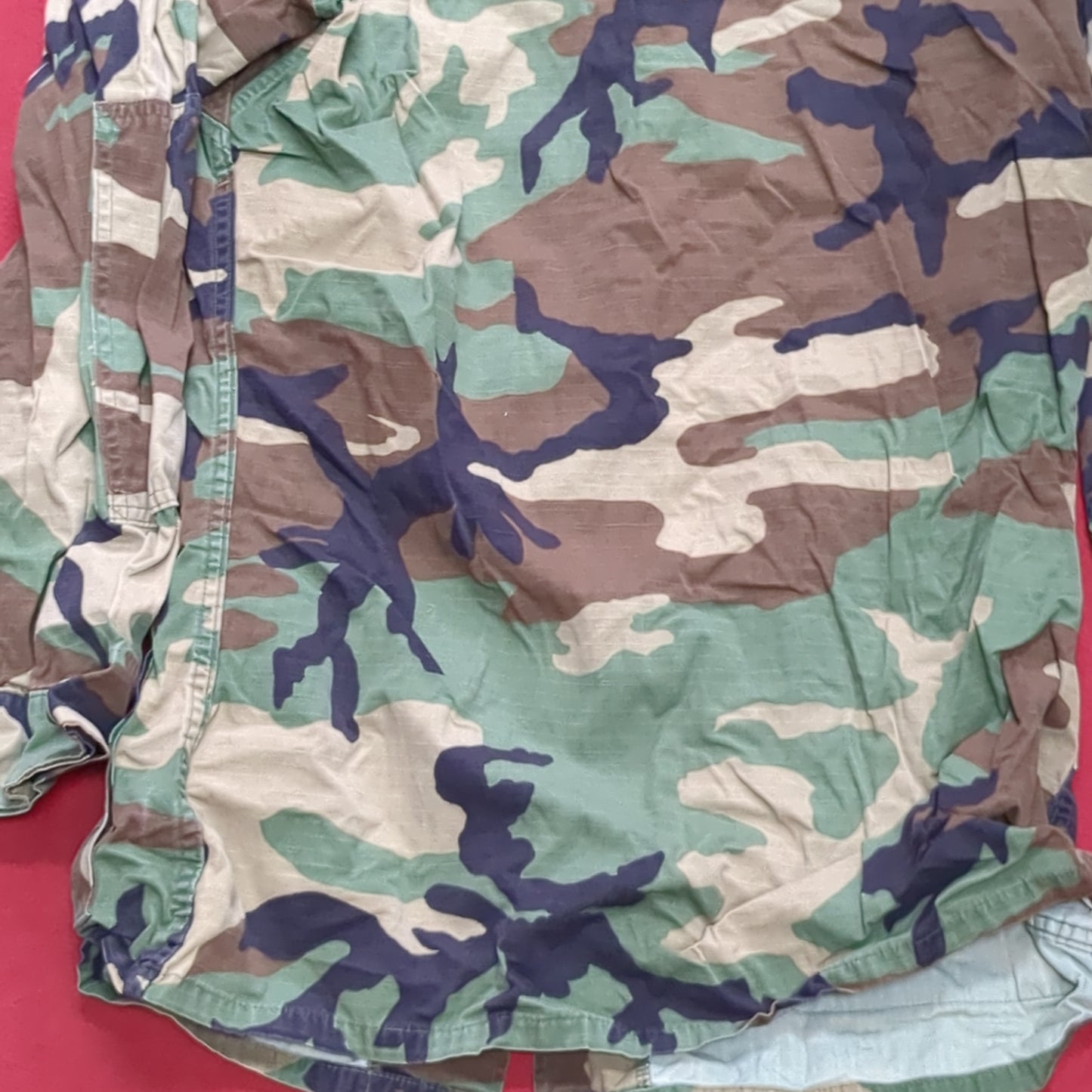 US Army Woodland Camo Hot Weather Coat Size Small Long (aa14-24)