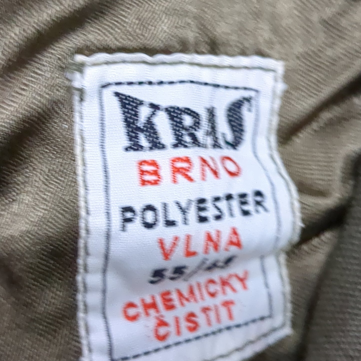 Vintage Czech CZECHOSLOVAKIA Military Trench Coat Overcoat Kras Odevy Brno (j1 (ab13-j)