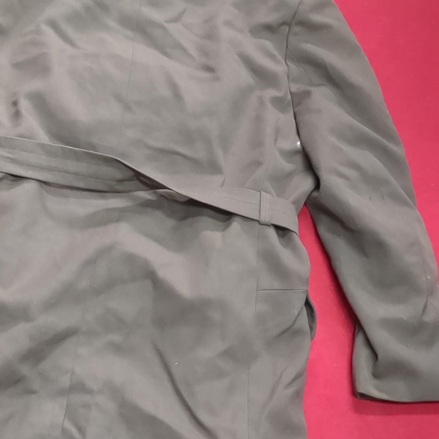 Vintage Czech CZECHOSLOVAKIA Military Trench Coat Overcoat Kras Odevy Brno (j1 (ab13-j)