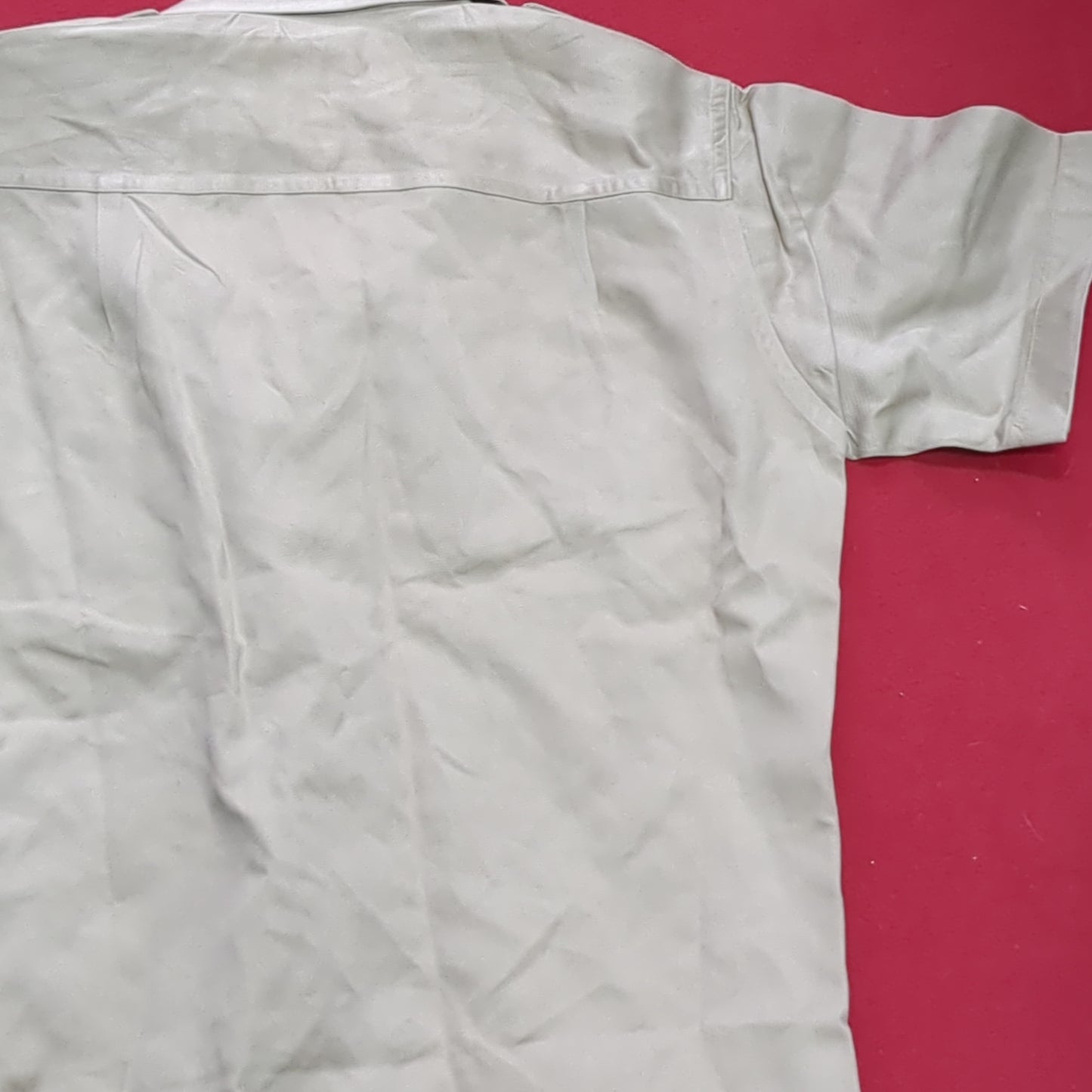 Vintage Vietnam Era US Army Men's Small Tan 445 Short-Sleeve Shirt Good Condition (aa15-AUG80)