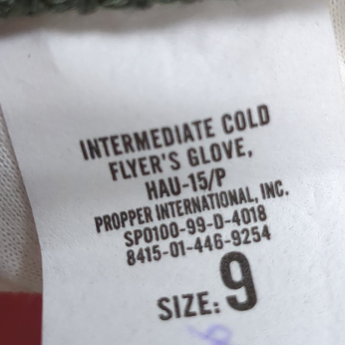 Men's Medium (9) HAU-15/P Flyer's Intermediate Cold Weather Gloves (j23- (ab14-MH177)