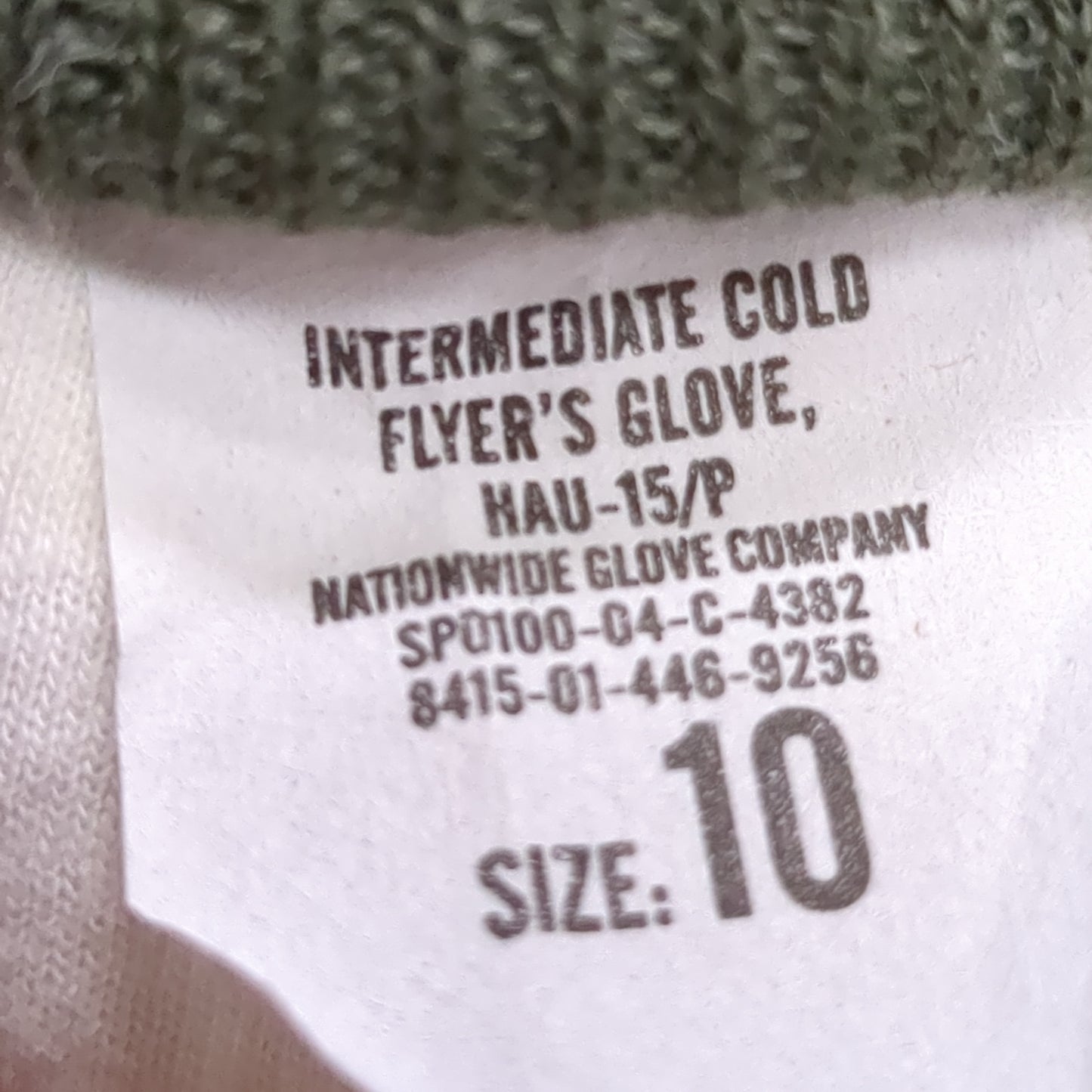 Men's Large (10) HAU-15/P Flyer's Intermediate Cold Weather Gloves (j23- (ab14-MH178)