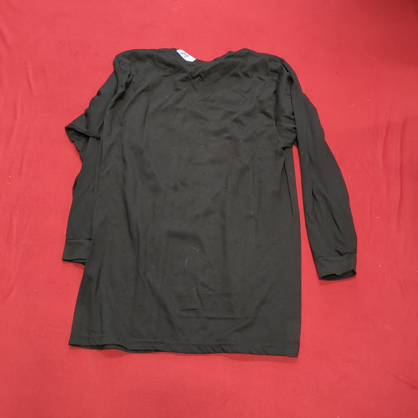 US Army Medium Black Gold Cold Weather APFU PT Uniform Long-Sleeve Shirt (ab03-6)
