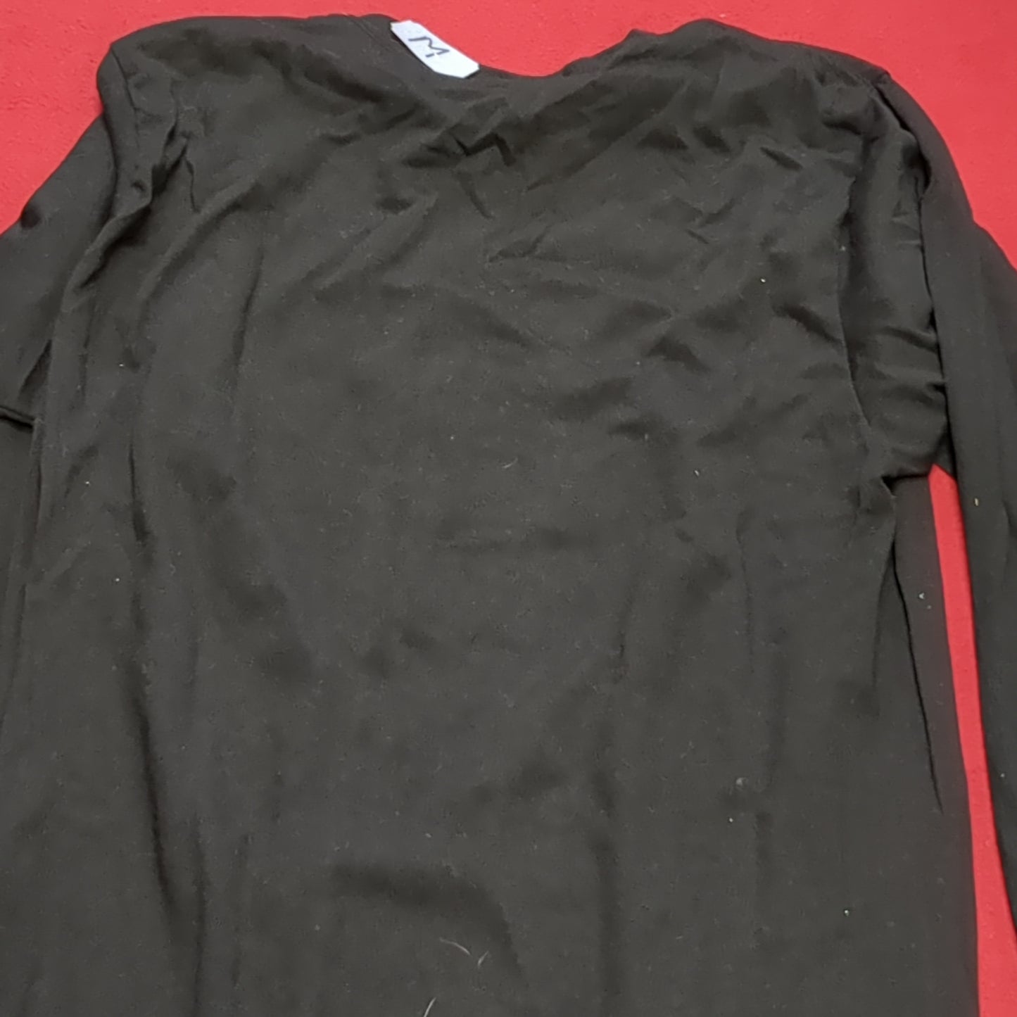 US Army Medium Black Gold Cold Weather APFU PT Uniform Long-Sleeve Shirt (ab03-6)