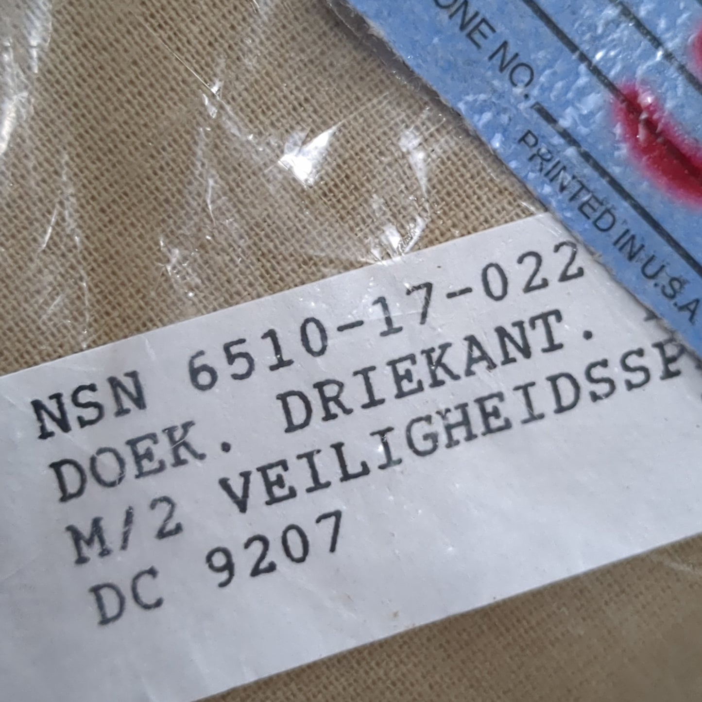 VINTAGE Khaki Driekant Doek Veiligheidsspelden Wegom M/2 (26s ac09-5)