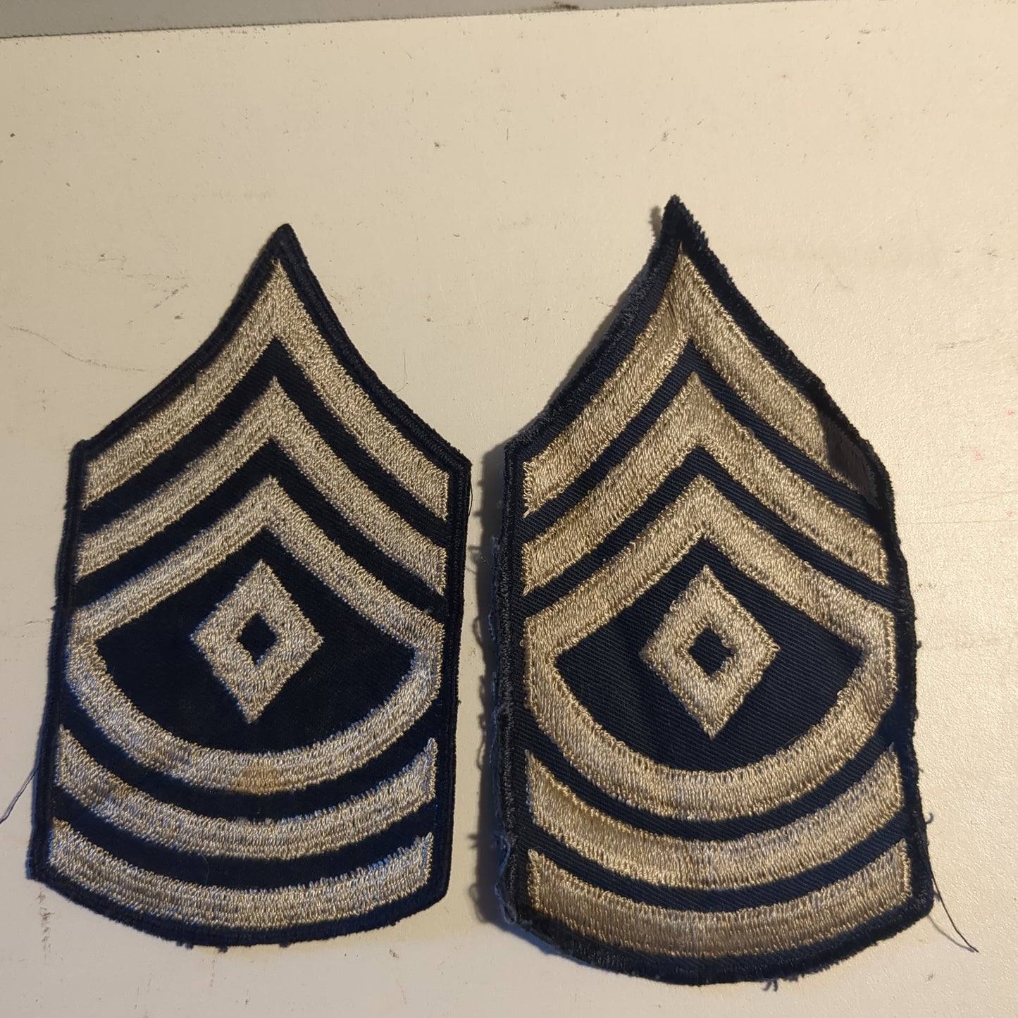 Pair of WWII US Chevron Sergeant First Class Rank Male (v26L)