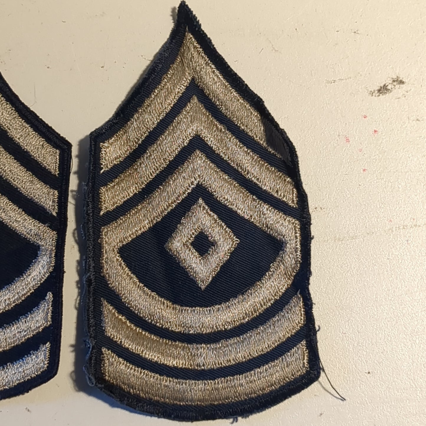 Pair of WWII US Chevron Sergeant First Class Rank Male (v26L)