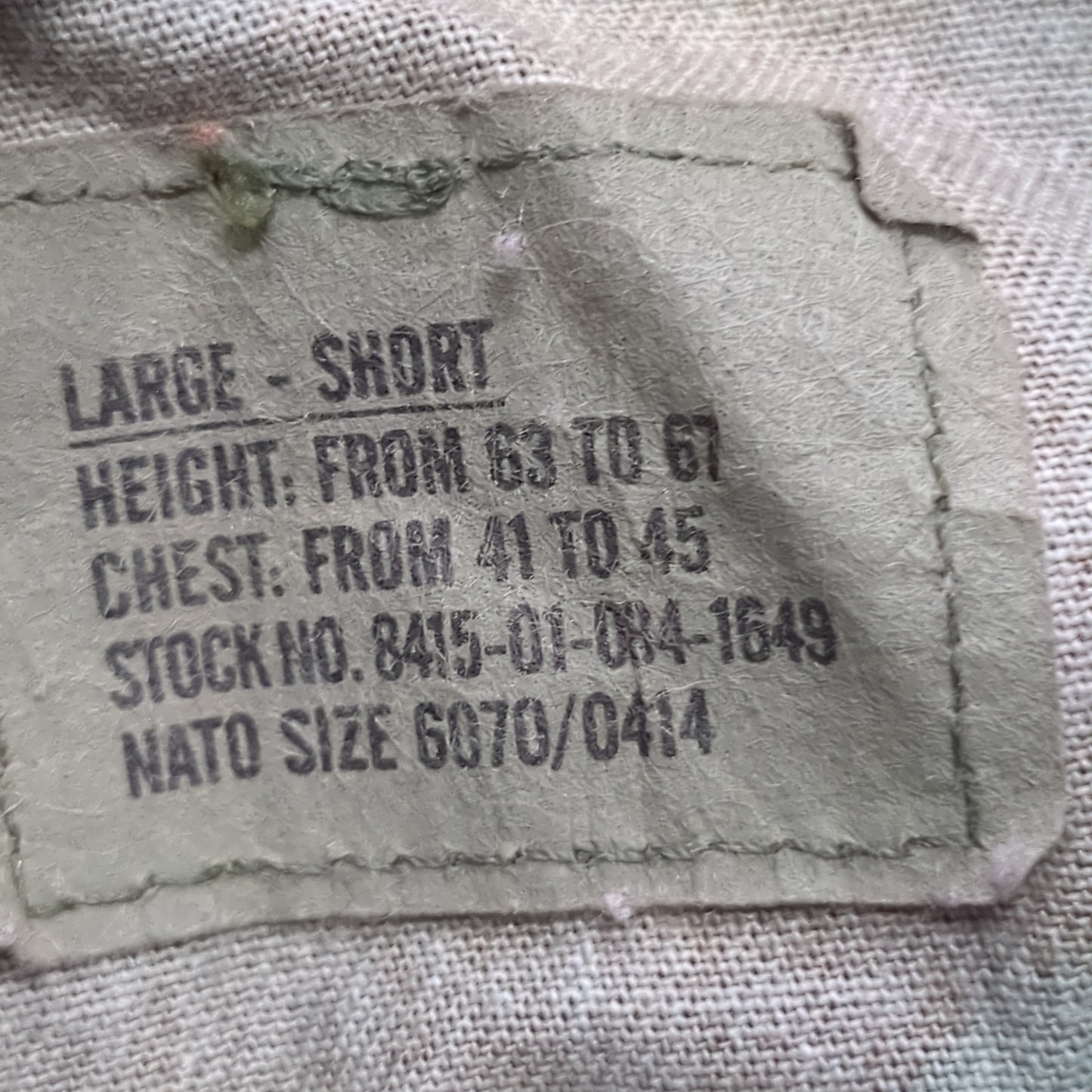US Army BDU Large Short Woodland Camo Uniform Top Shirt Good Condition (fa14-AUG145)