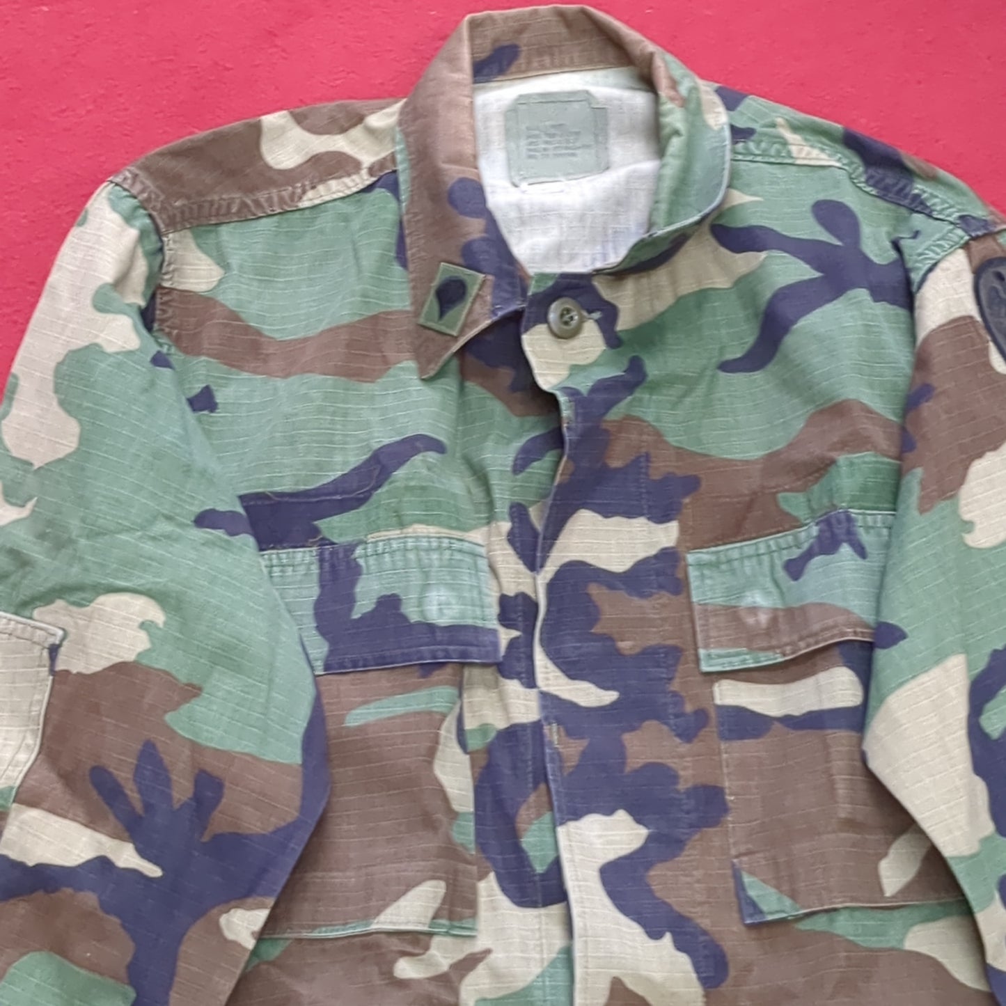 US Army Small X-Short BDU Woodland Camo Top Jacket Uniform (aa05-16)