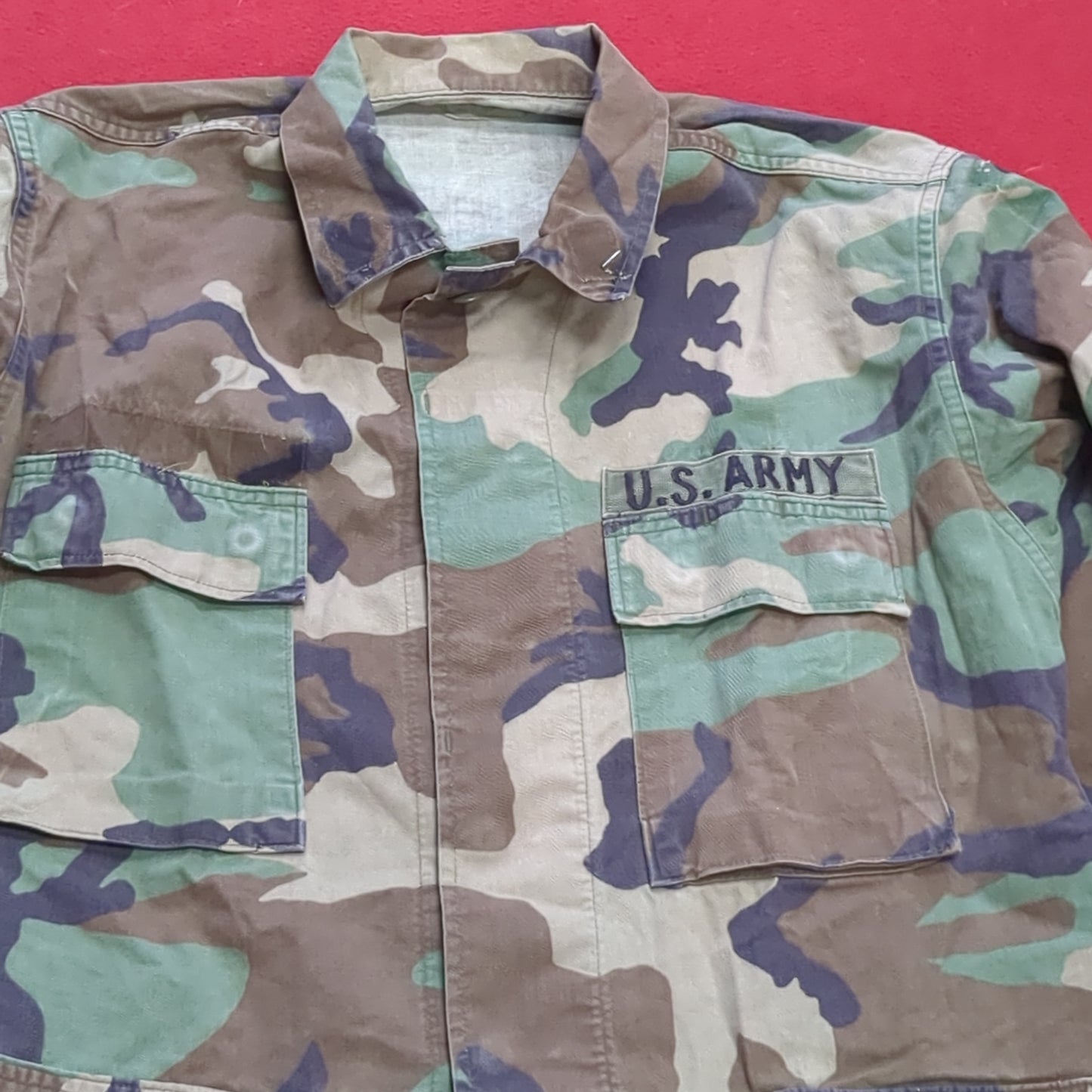 US Army Small Regular BDU Woodland Camo Top Jacket Uniform (aa05-8)