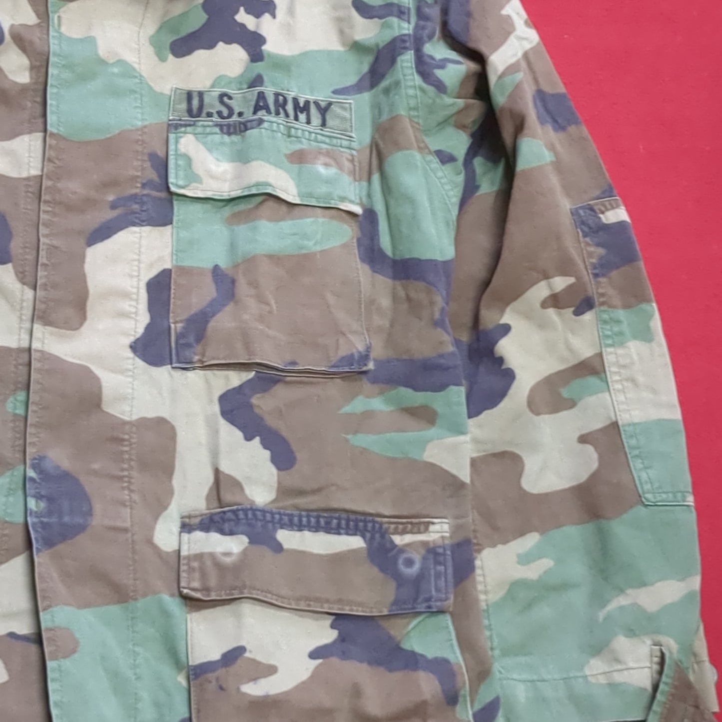 US Army Small Regular BDU Woodland Camo Top Jacket Uniform (aa05-8)
