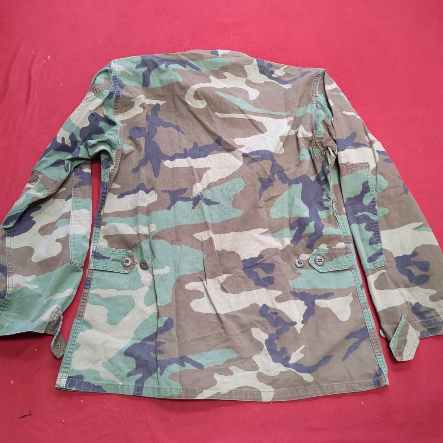 US Army Small Regular BDU Woodland Camo Top Jacket Uniform (aa05-8)