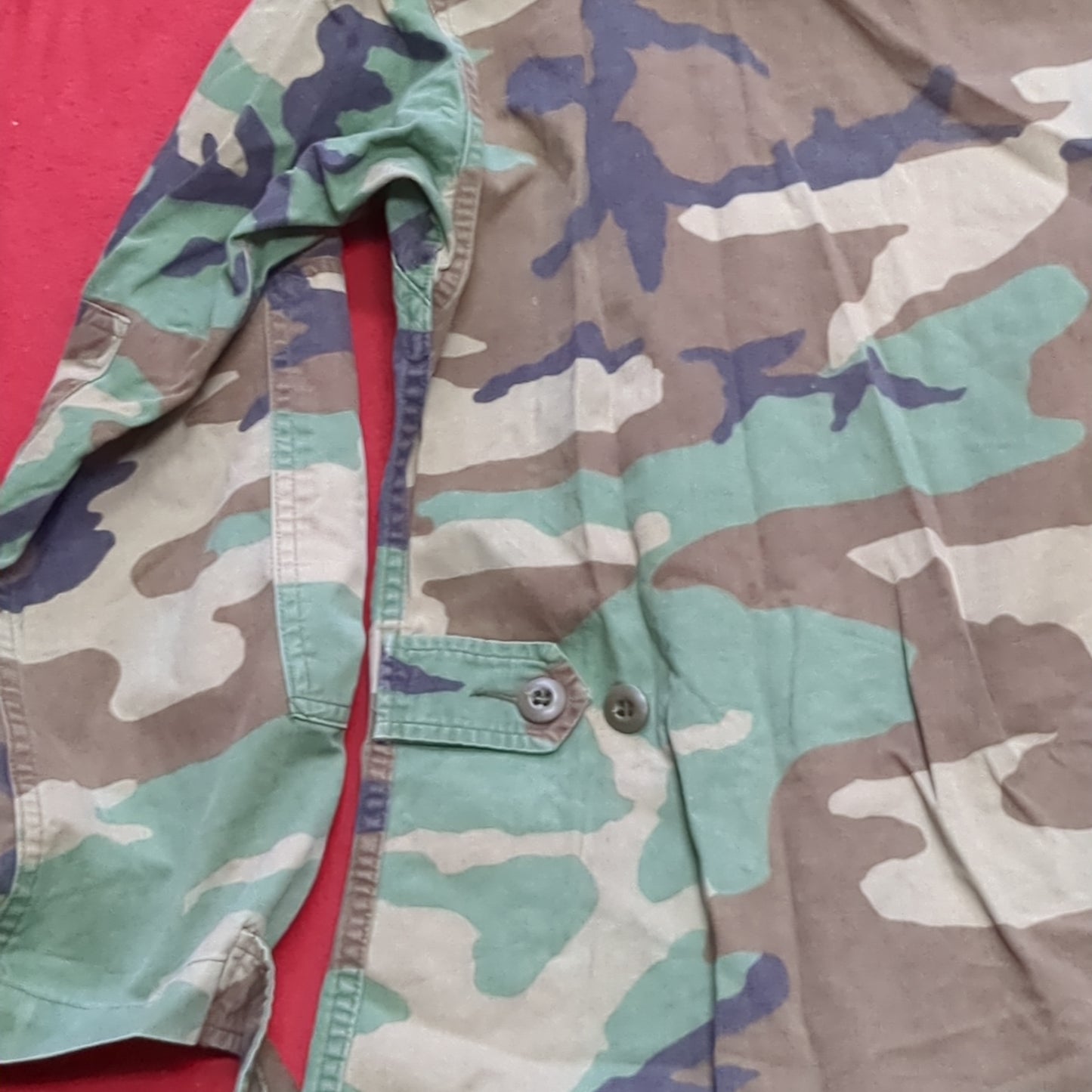 US Army Small Regular BDU Woodland Camo Top Jacket Uniform (aa05-8)