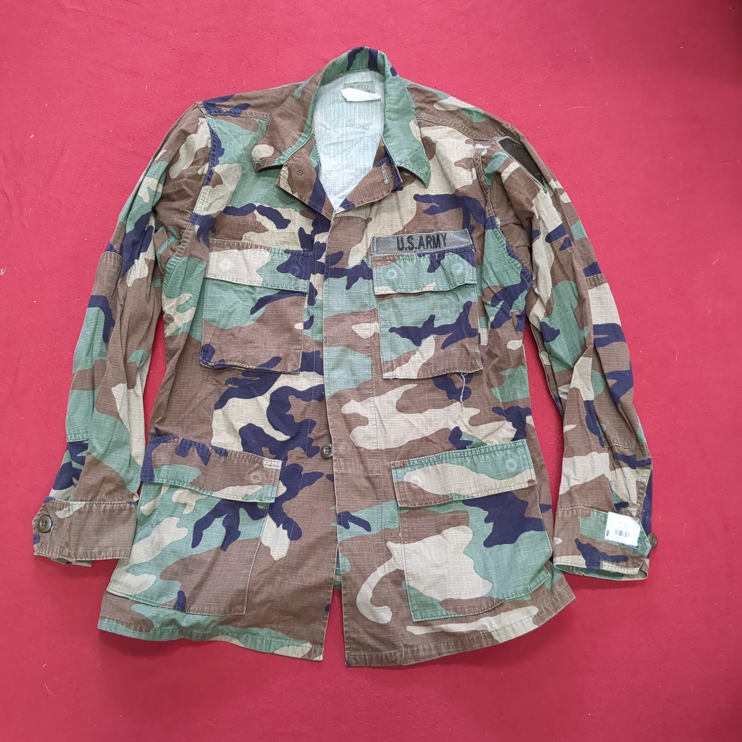 US Army Small Regular BDU Woodland Camo Top Jacket Uniform (aa05-17)