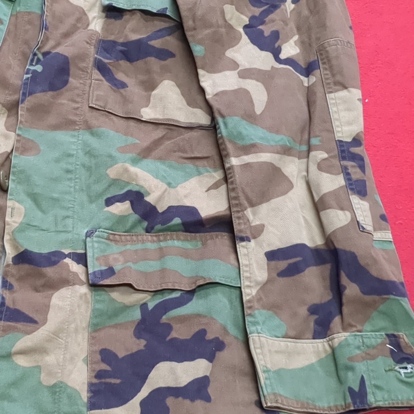 US Army Small Long BDU Woodland Camo Top Jacket Uniform (aa05-7)