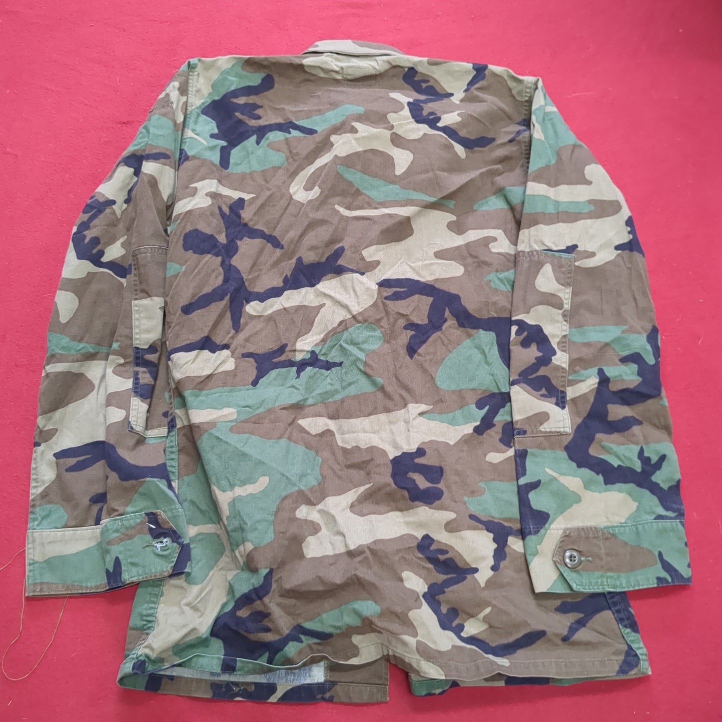 US Army Small Long BDU Woodland Camo Top Jacket Uniform (aa05-7)