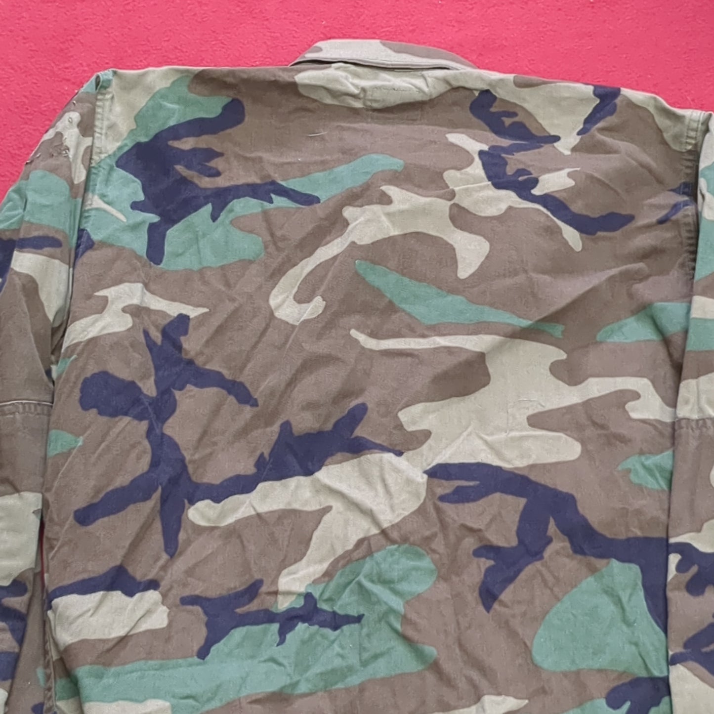 US Army Small Long BDU Woodland Camo Top Jacket Uniform (aa05-7)