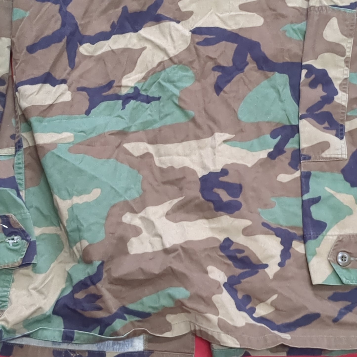 US Army Small Long BDU Woodland Camo Top Jacket Uniform (aa05-7)