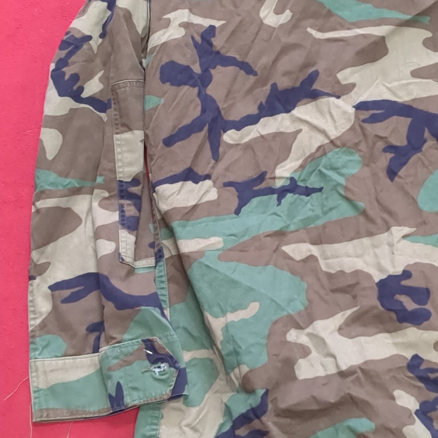 US Army Small Long BDU Woodland Camo Top Jacket Uniform (aa05-7)