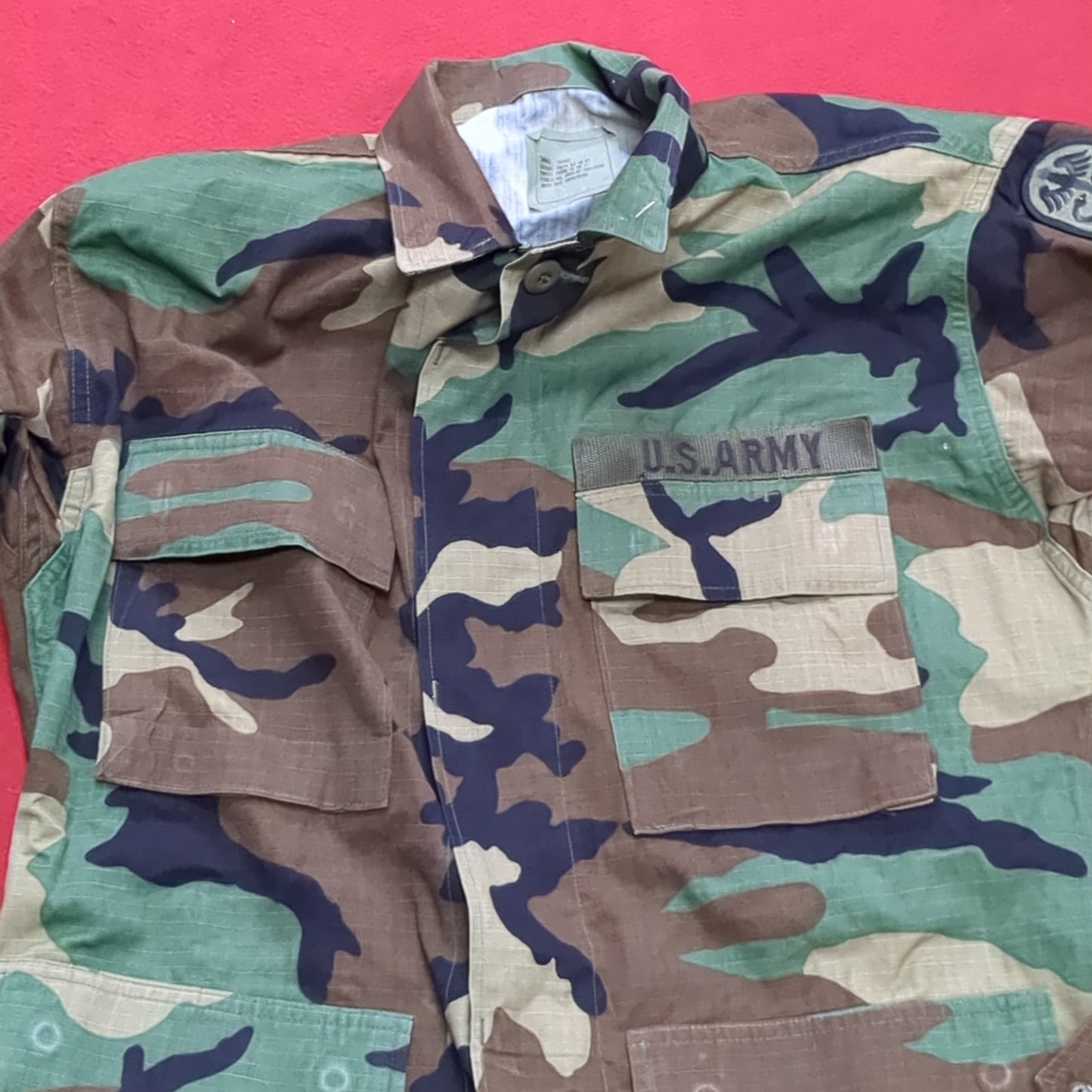 US Army Small Short BDU Woodland Camo Top Jacket Uniform (aa04-6)