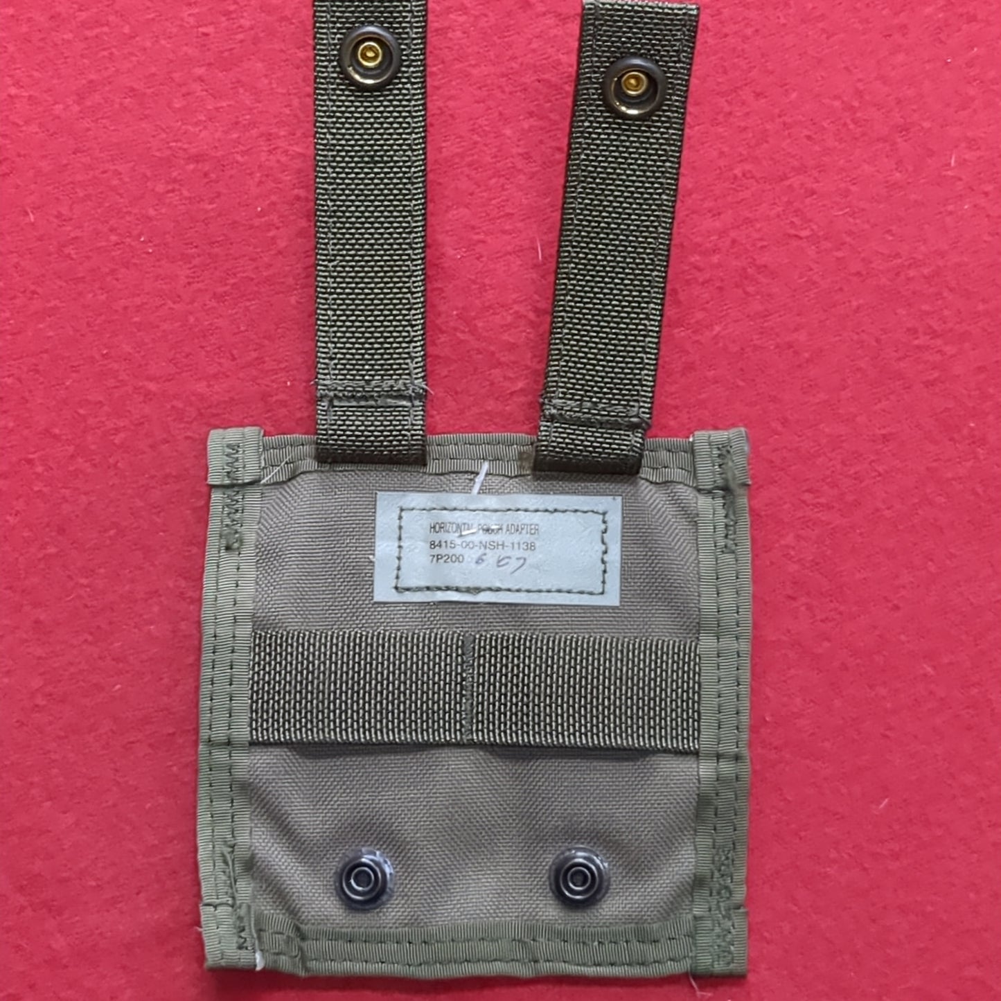 USED OD Green Molle Horizontal Pouch Adapter (aa04-28)