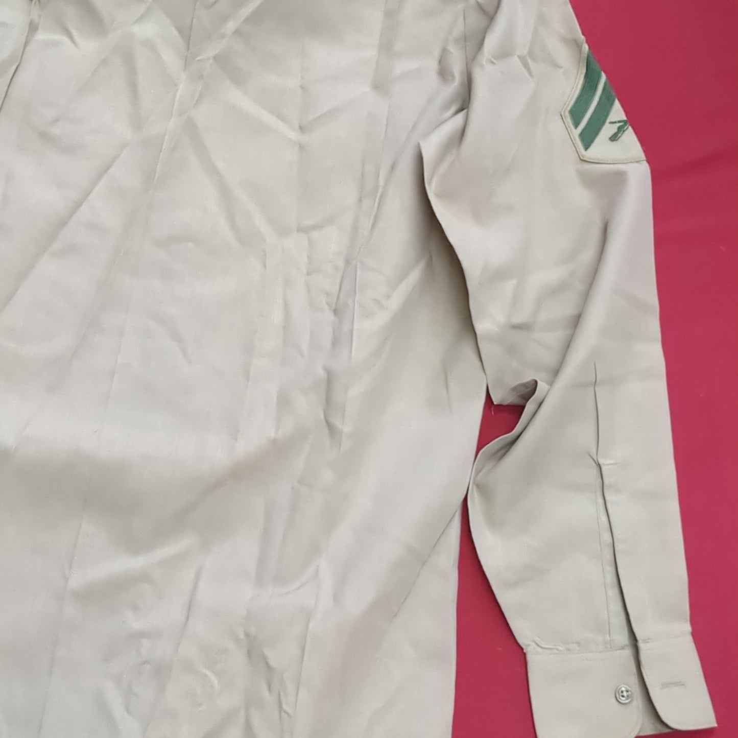 USMC 15 x 34 Marine Corps Khaki Service Uniform Shirt Long Sleeve (aa07-11)