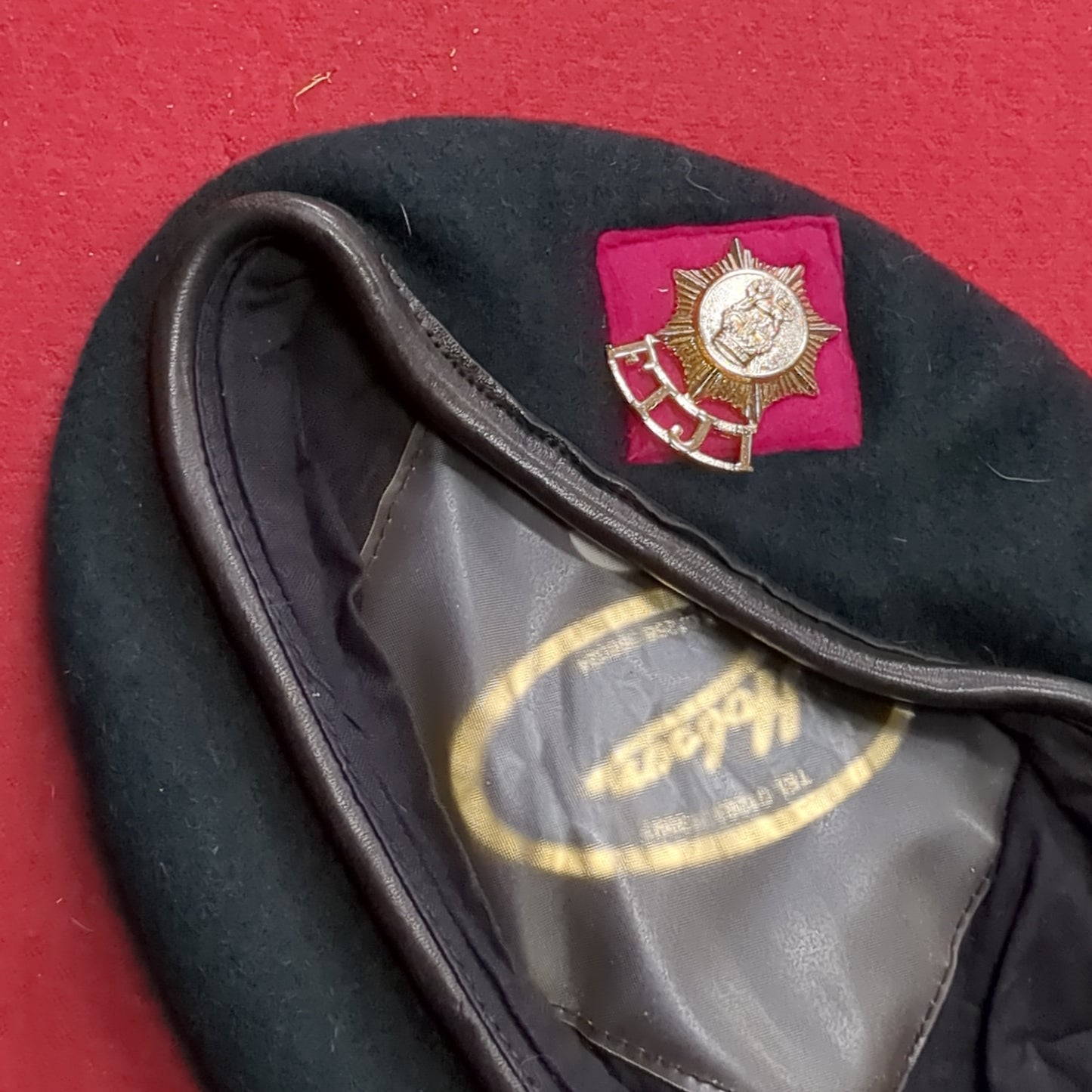 VINTAGE Hobson Beret Figi Defense Force Green (aa06-9)