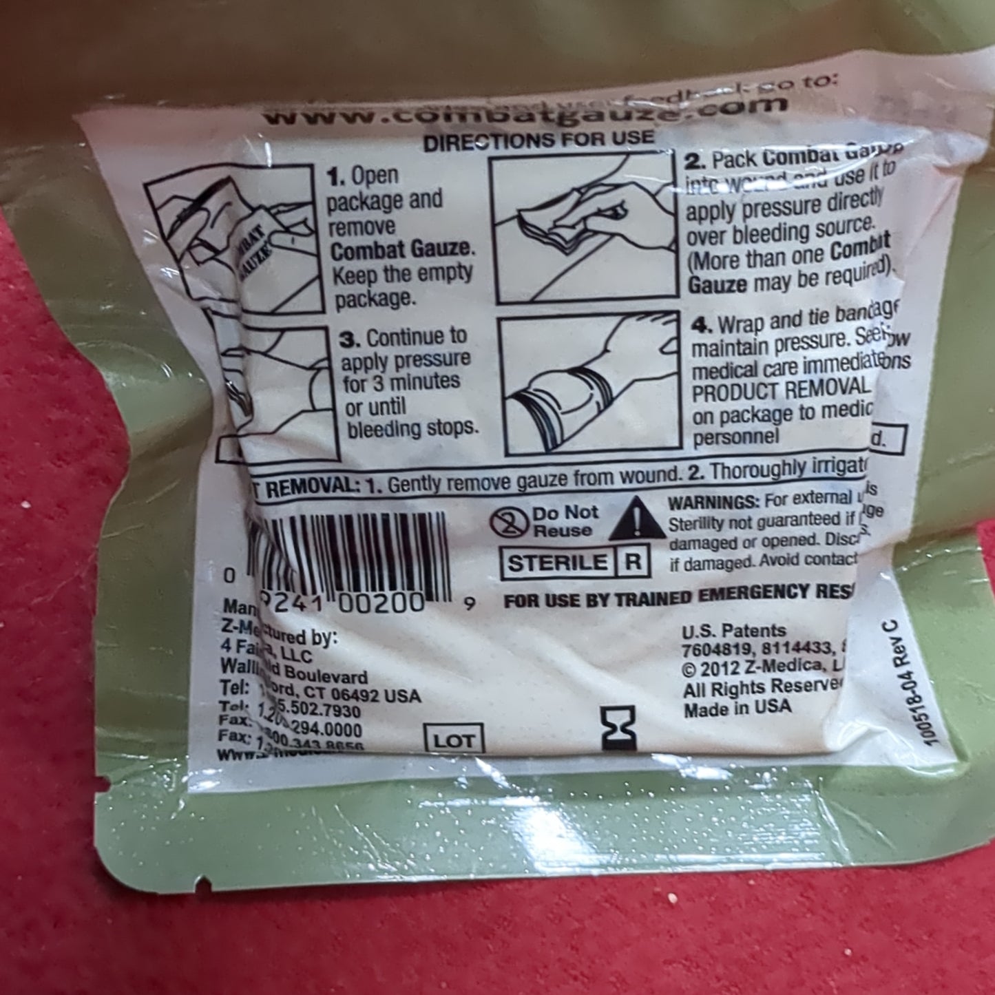 4pc Emergency Medical Trauma Survival Individual Kit (11S (ab10-g)