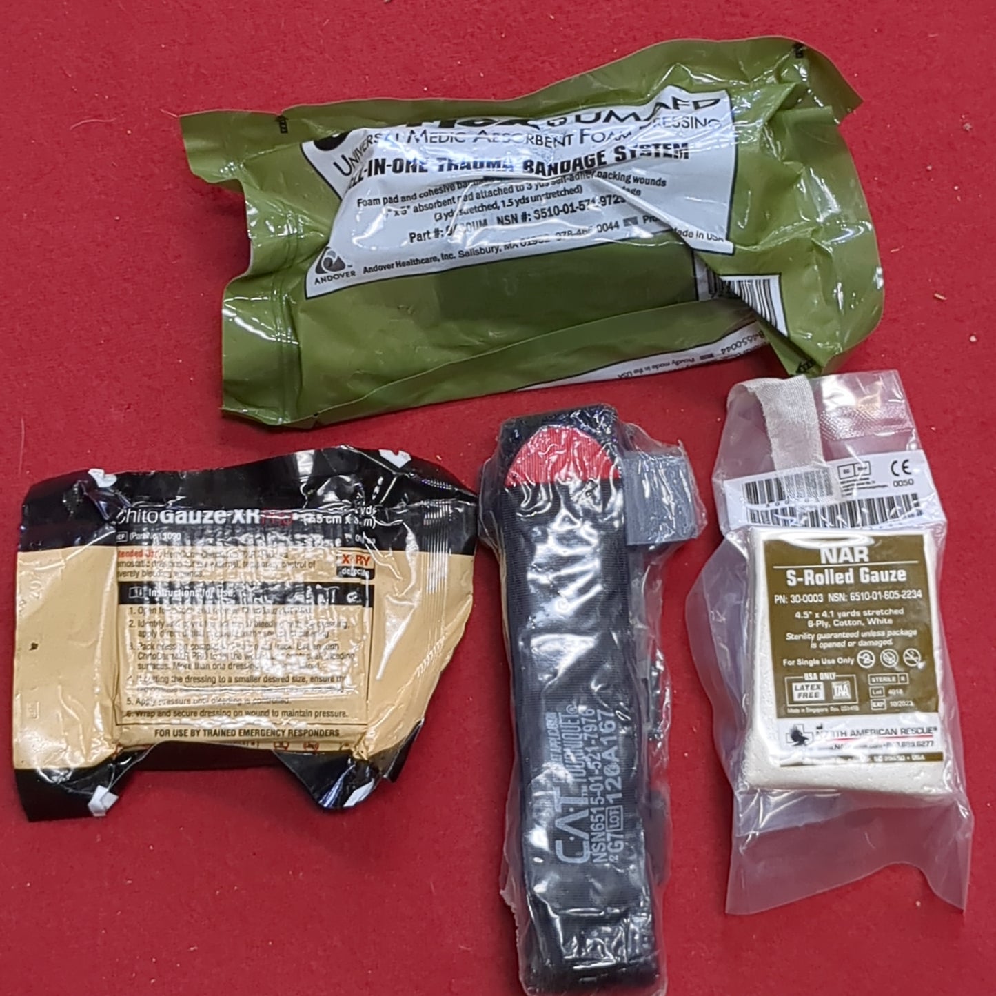 4pc Emergency Medical Trauma Survival Individual Kit (11S (ab10-j)