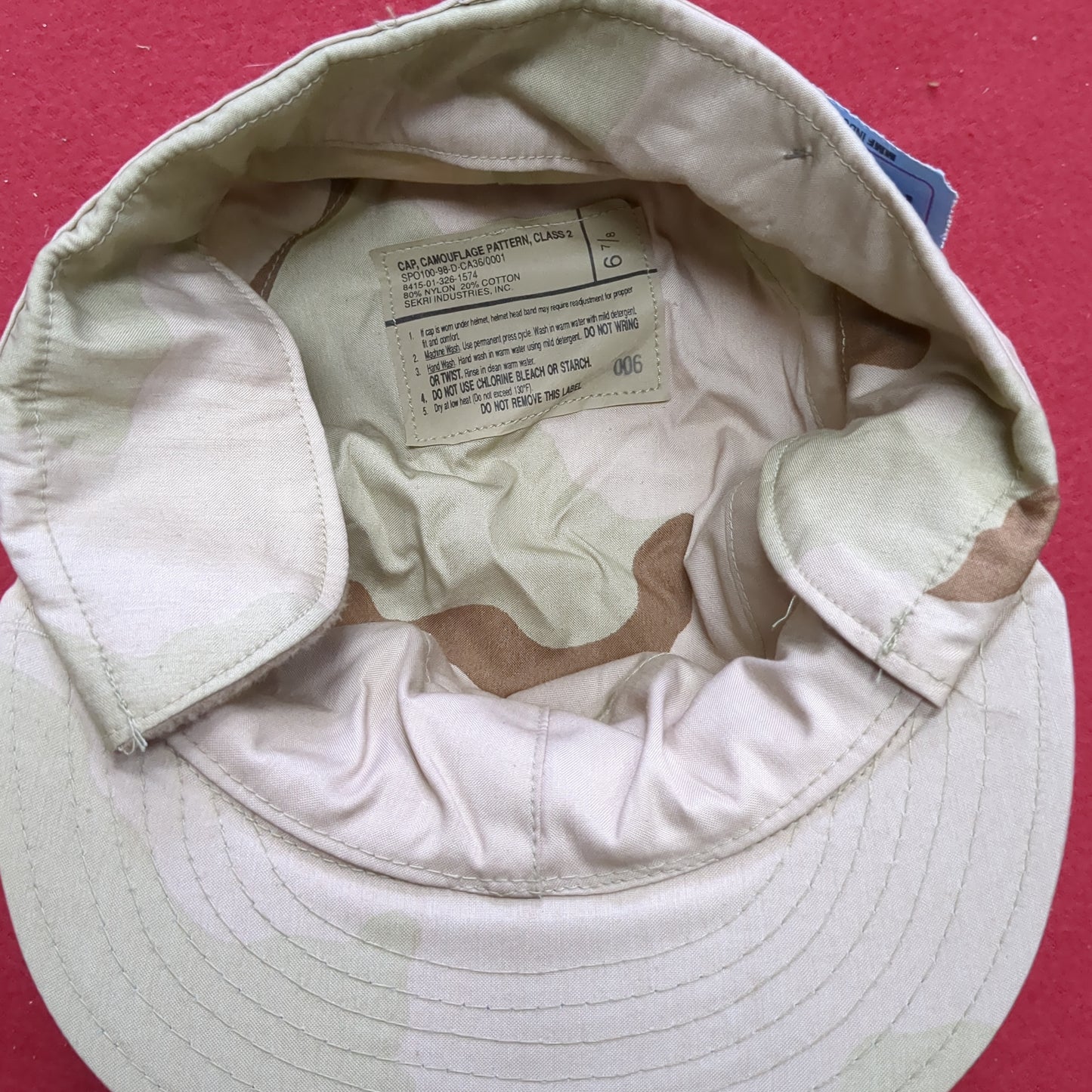 US Army Patrol Cap 6 7/8 DCU Desert Class 2 Camo (11s (ab10-5)
