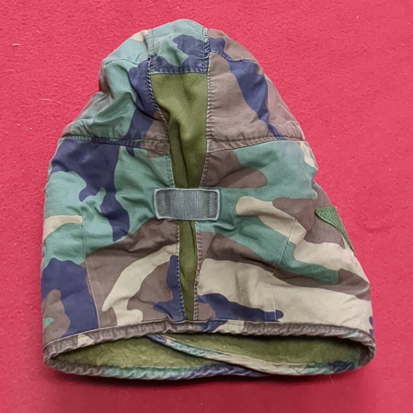 VINTAGE US Army 7 Cold Weather Liner Pile Cap BDU Woodland Camo (11s (ab10-22)