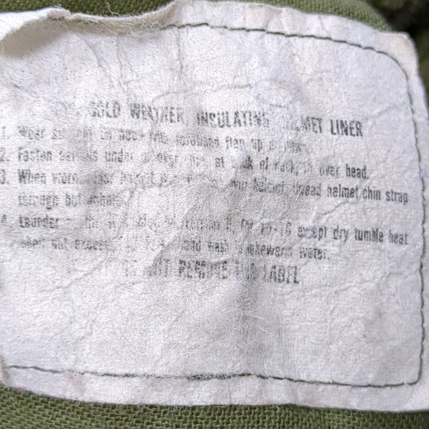VINTAGE US Army 7 Cold Weather Liner Pile Cap BDU Woodland Camo (11s (ab10-22)