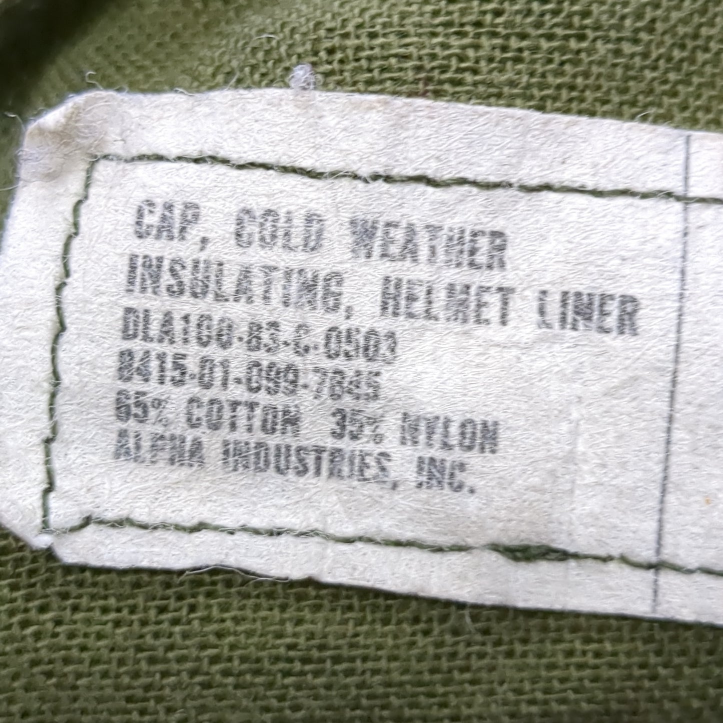 VINTAGE US Army 7 Cold Weather Liner Pile Cap BDU Woodland Camo (11s (ab10-22)