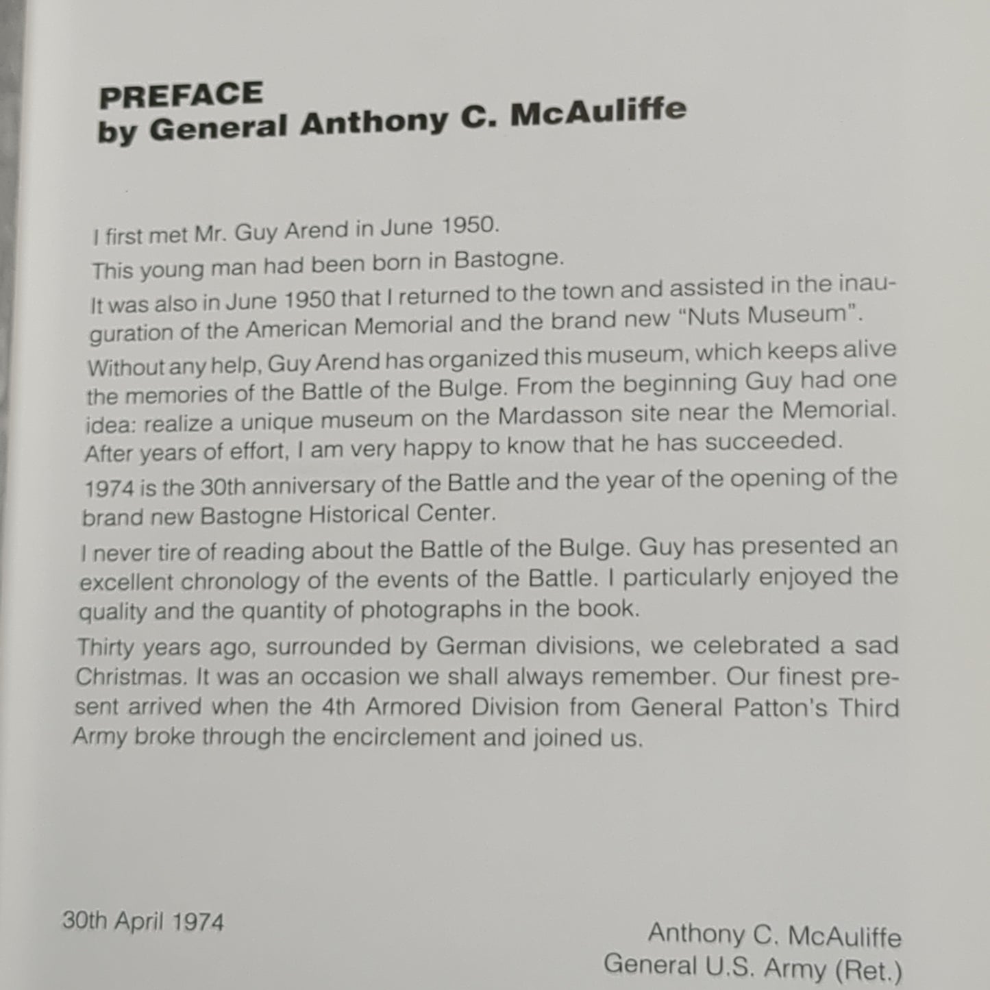 BASTOGNE (The Battle for) -- 50th Anniversary Condition (10s (ab09-MAY142)