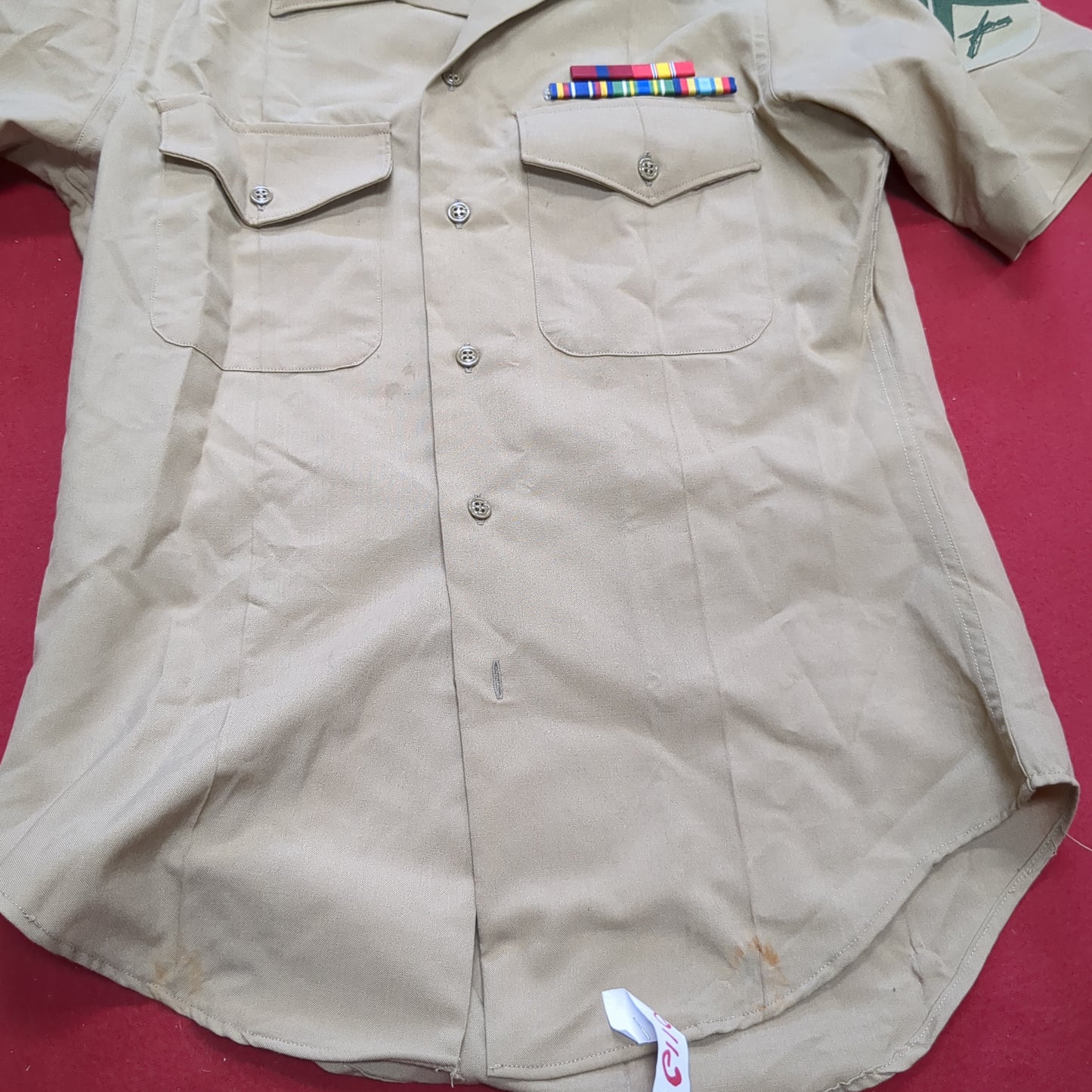 DLA 15 Men's Short Sleeve Poly Wool Khaki M-1 Shirt Marine (10s (ab09-g110)