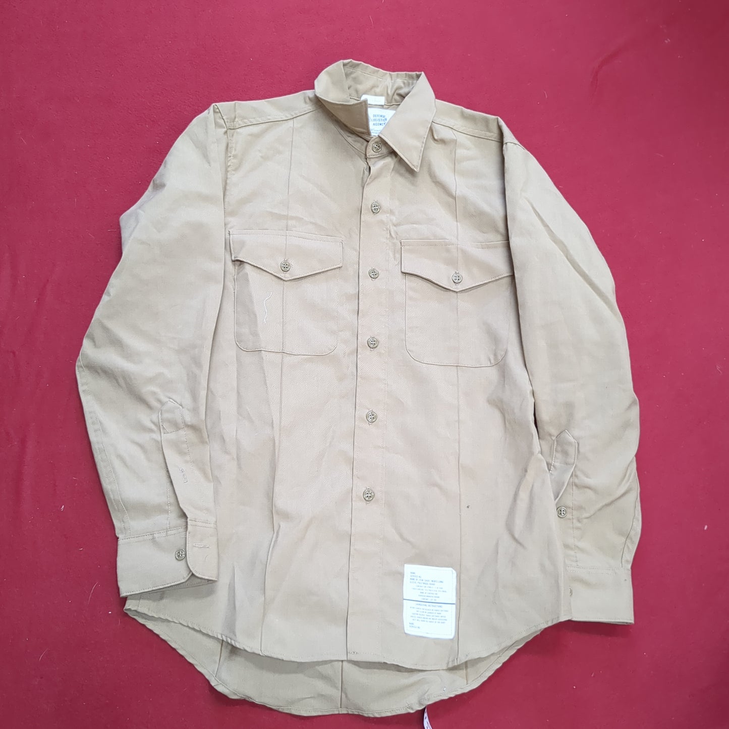 DARWOOD 15x33 Men's Long Sleeve Poly Wool Khaki Shirt Marine (10s (ab09-g111)