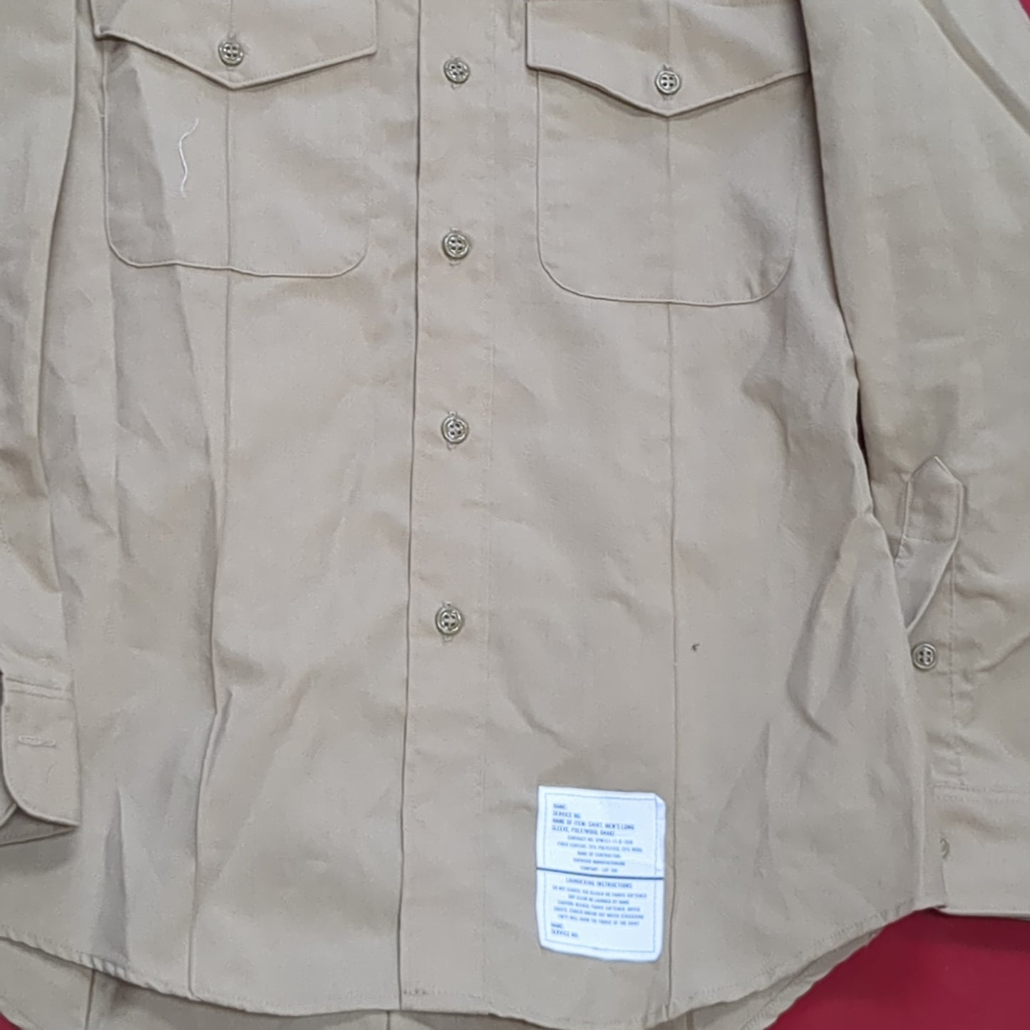 DARWOOD 15x33 Men's Long Sleeve Poly Wool Khaki Shirt Marine (10s (ab09-g111)