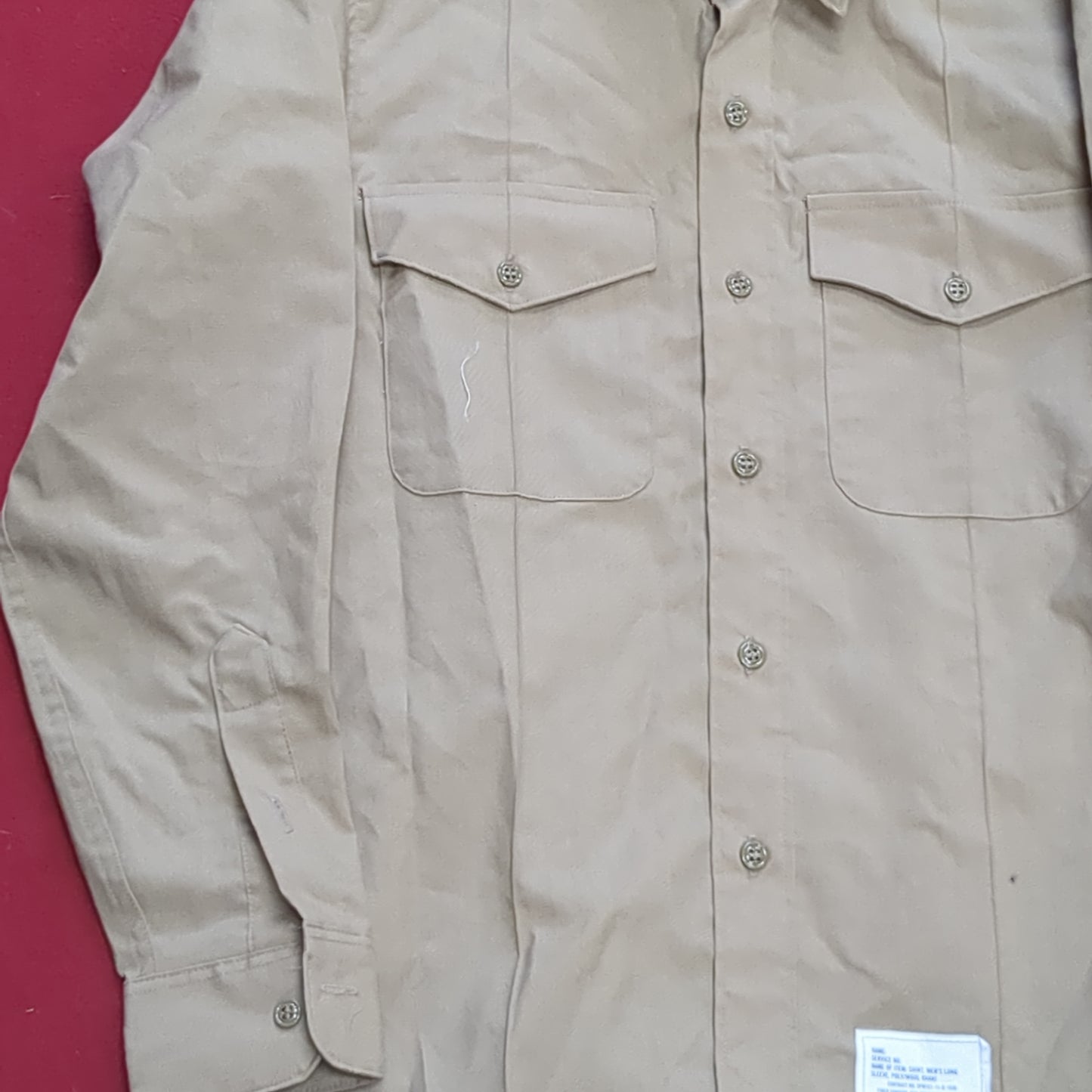 DARWOOD 15x33 Men's Long Sleeve Poly Wool Khaki Shirt Marine (10s (ab09-g111)