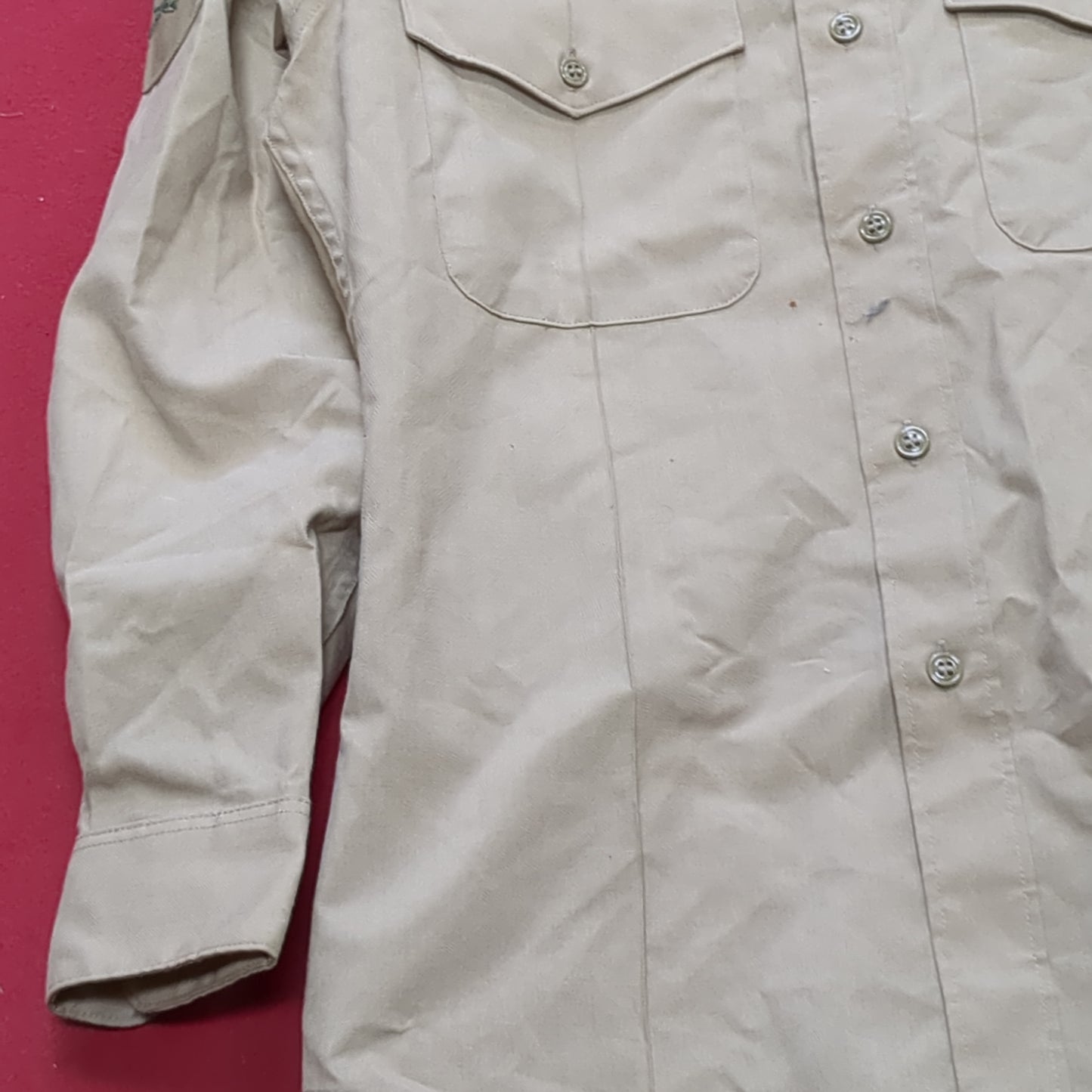 DLA 15x33 Men's Long Sleeve Poly Wool Khaki Shirt Marine (10s (ab09-g109)