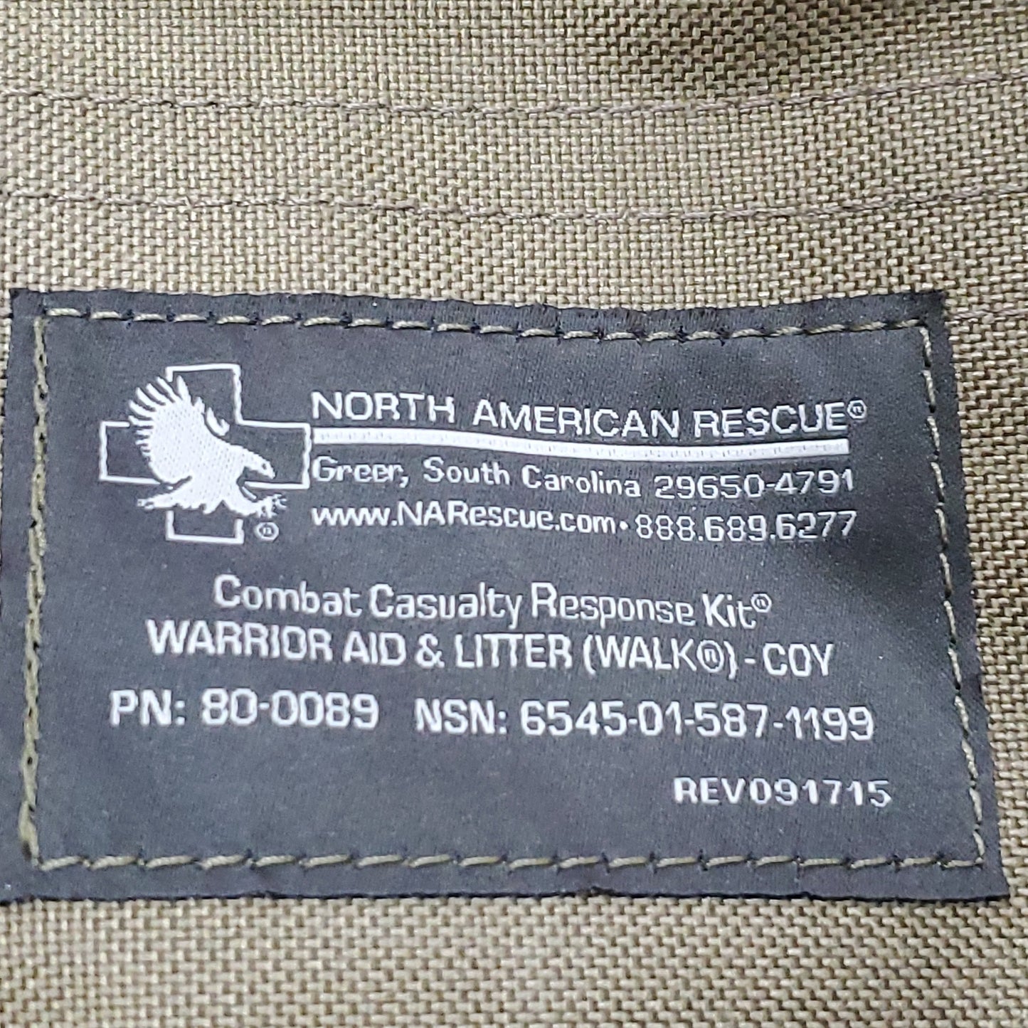 North American Rescue (NAR) Combat Casualty Response Bag Warrior Aid and Litter * WALK* ACU/UCP (BA02-AUG209)