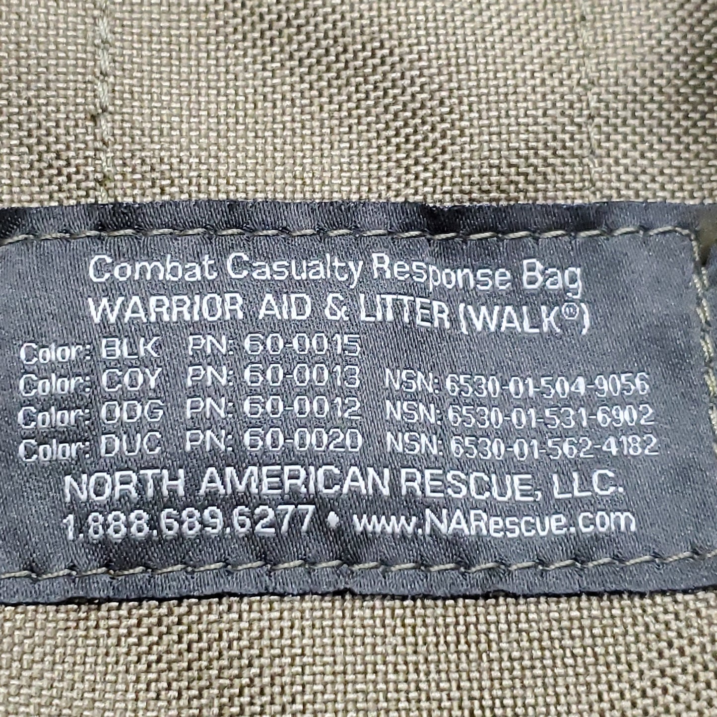North American Rescue (NAR) Combat Casualty Response Bag Warrior Aid and Litter * WALK* ACU/UCP (BA02-AUG209)